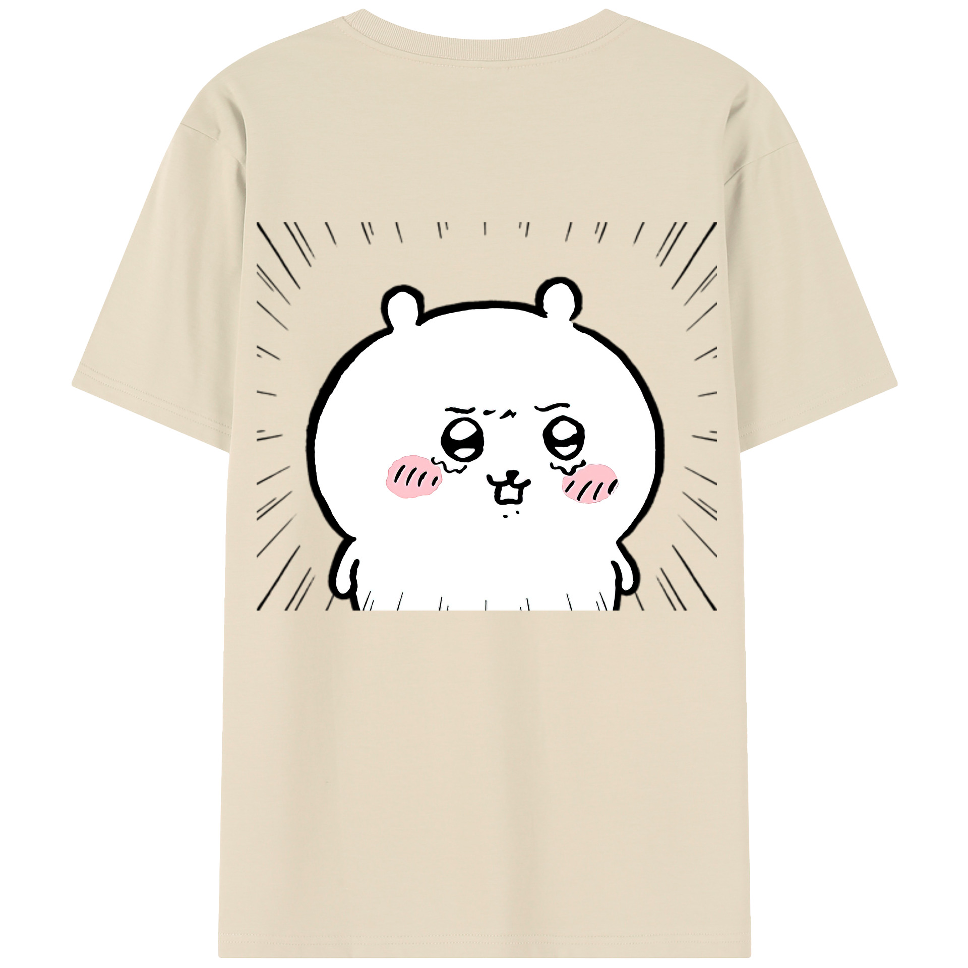（画像用） ちいかわ ちいかわ Chii-kawa chiikawa 綿100％半袖Tシャツ（背面プリント）