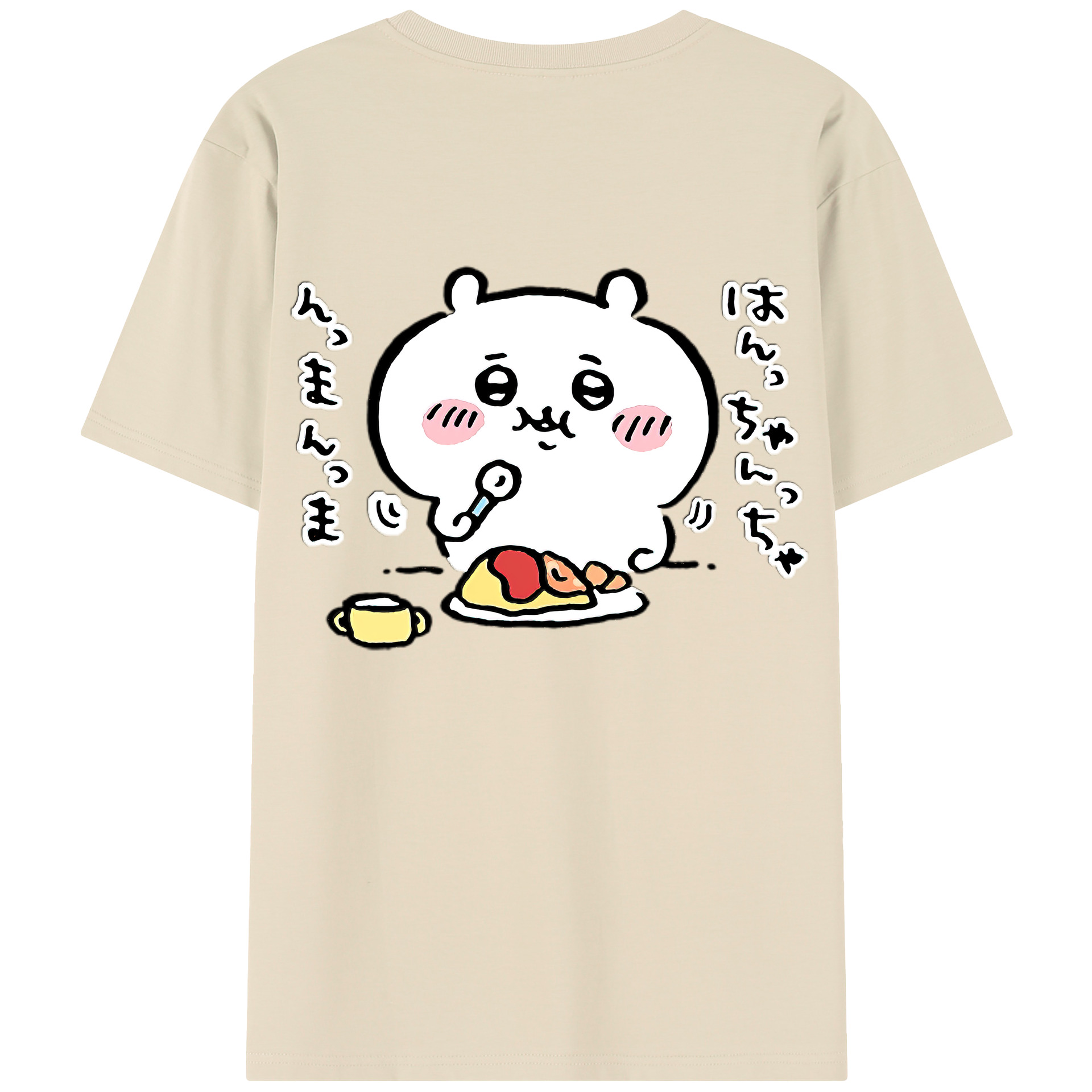 （画像用） ちいかわ ちいかわ Chii-kawa chiikawa 綿100％半袖Tシャツ（背面プリント）