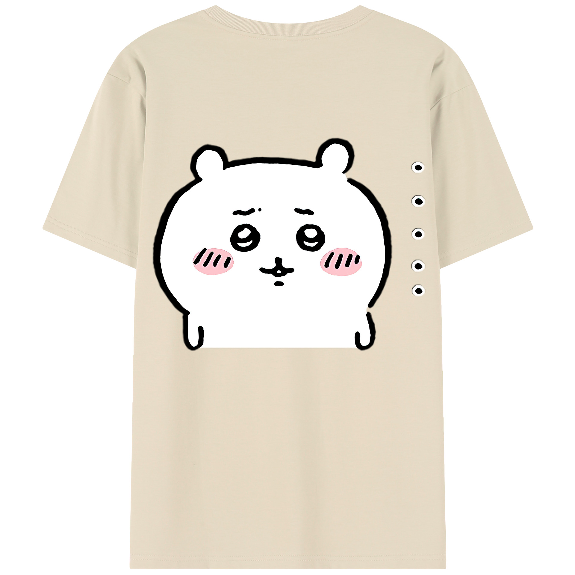 （画像用） ちいかわ ちいかわ Chii-kawa chiikawa 綿100％半袖Tシャツ（背面プリント）
