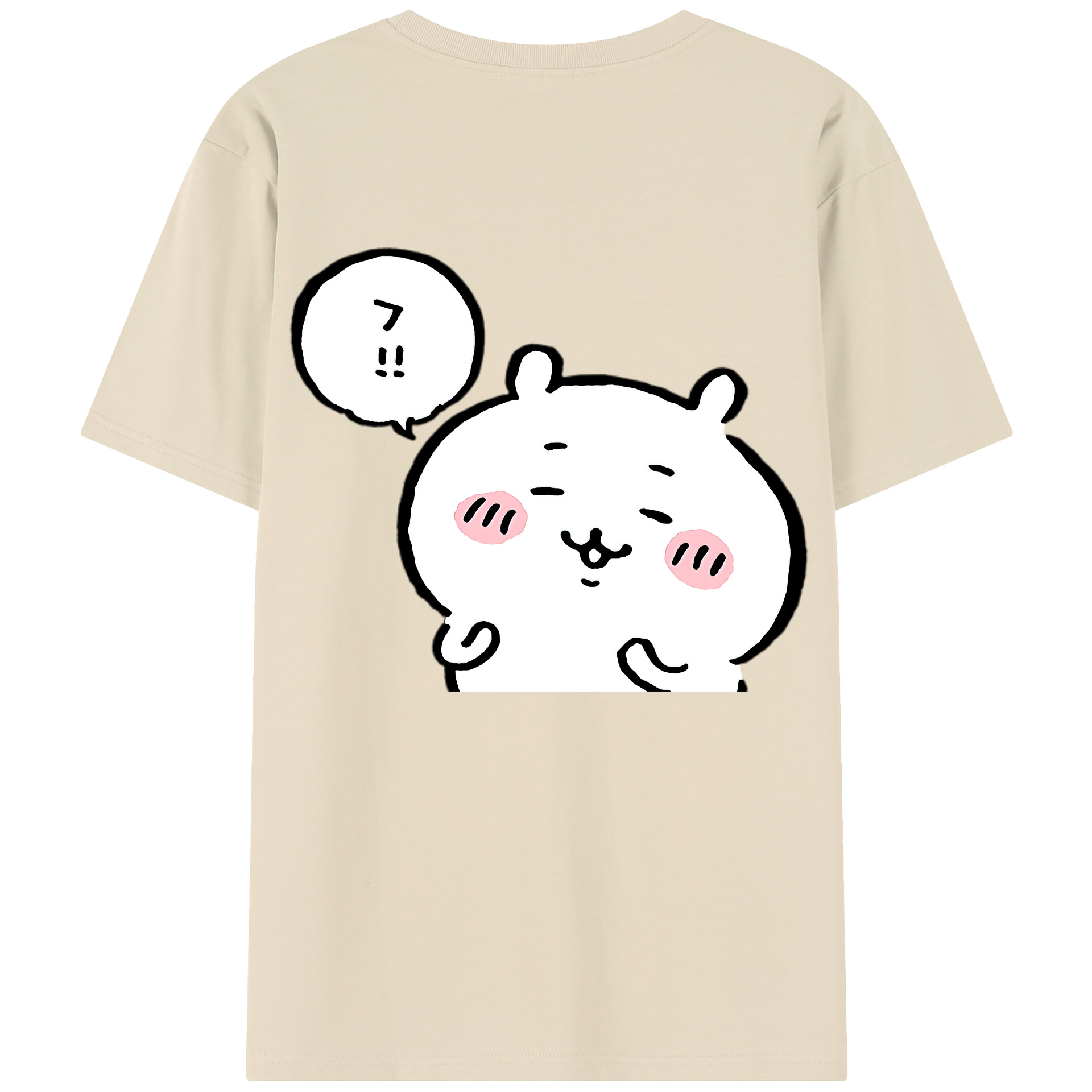 （画像用） ちいかわ ちいかわ Chii-kawa chiikawa 綿100％半袖Tシャツ（背面プリント）