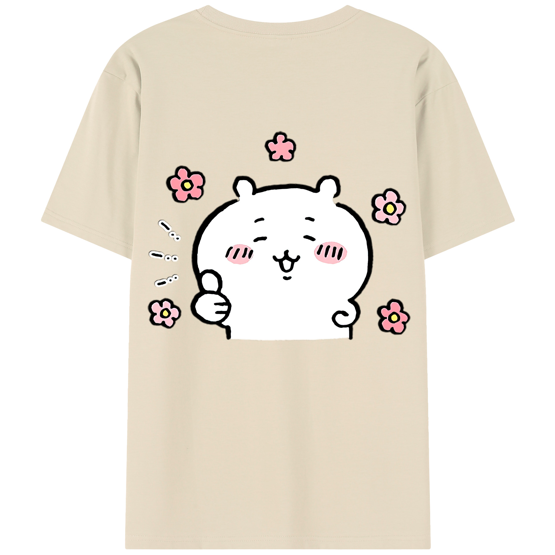 （画像用） ちいかわ ちいかわ Chii-kawa chiikawa 綿100％半袖Tシャツ（背面プリント）