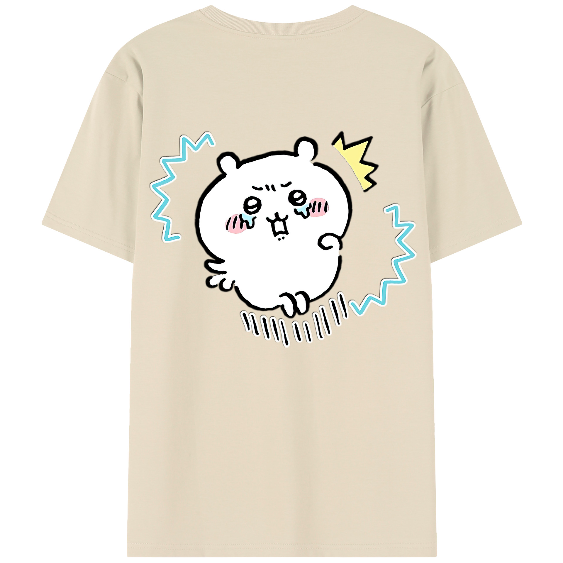 （画像用） ちいかわ ちいかわ Chii-kawa chiikawa 綿100％半袖Tシャツ（背面プリント）