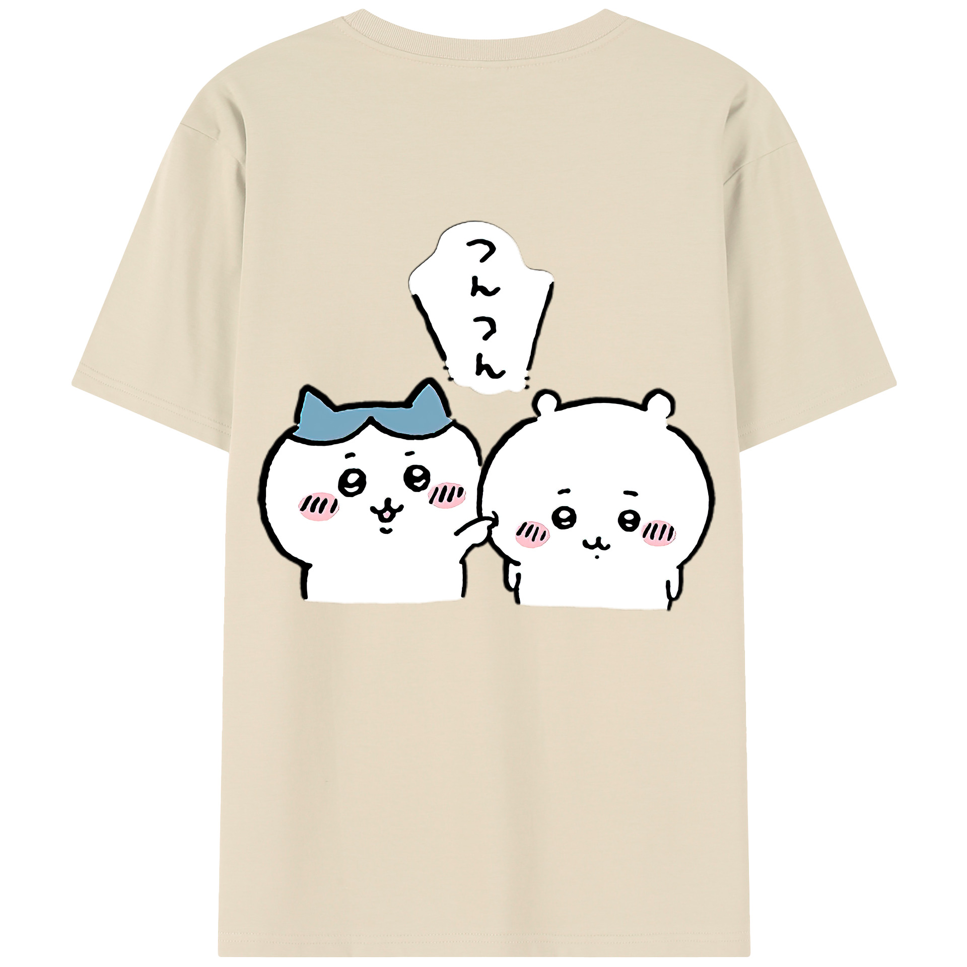 （画像用） ちいかわ ちいかわ Chii-kawa chiikawa 綿100％半袖Tシャツ（背面プリント）