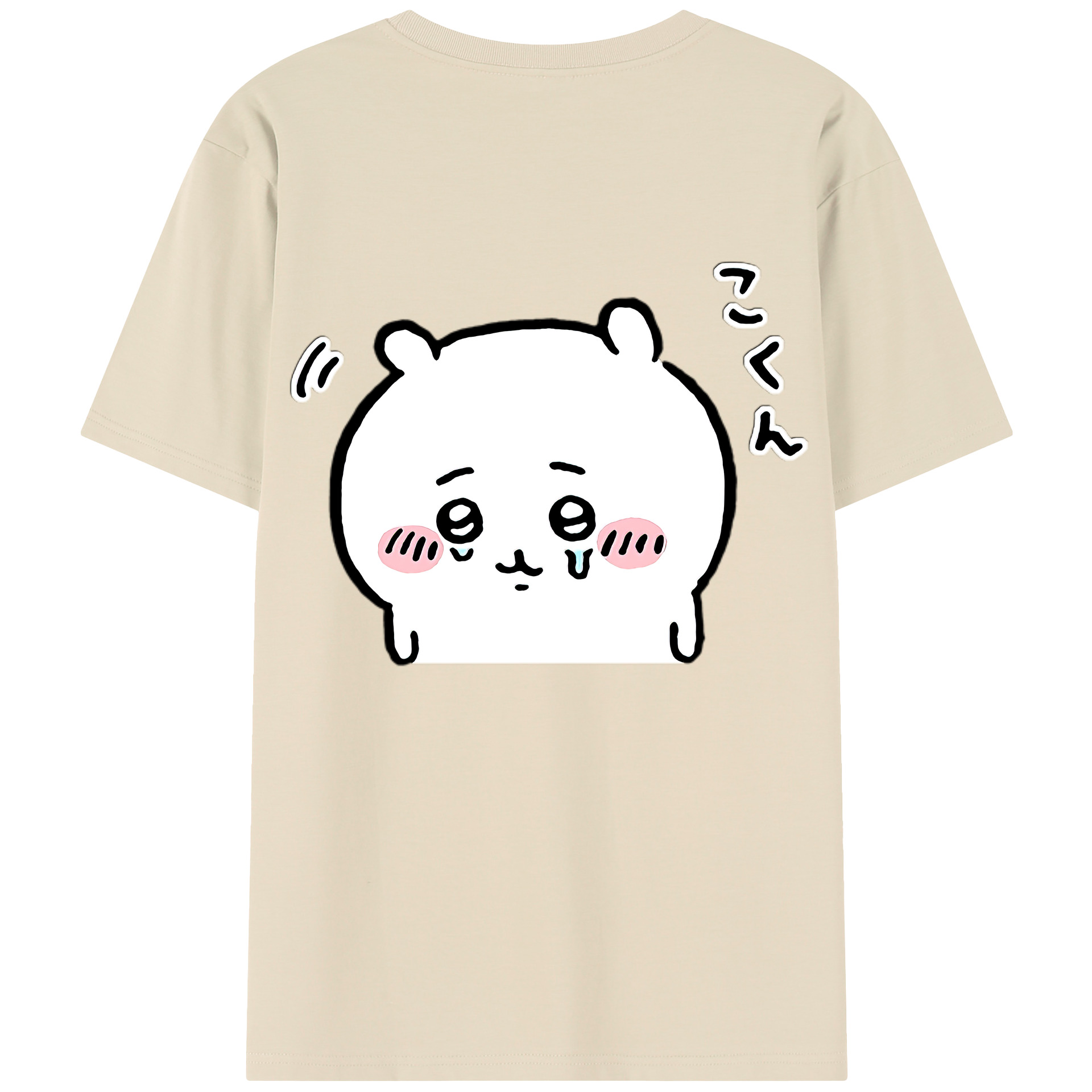 （画像用） ちいかわ ちいかわ Chii-kawa chiikawa 綿100％半袖Tシャツ（背面プリント）