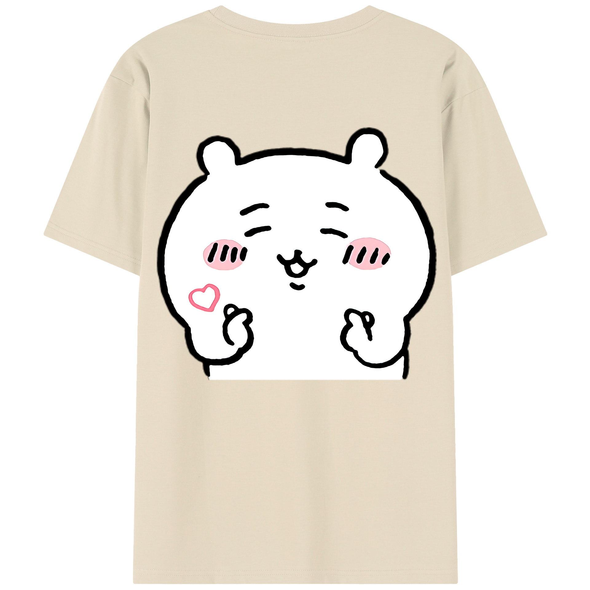（画像用） ちいかわ ちいかわ Chii-kawa chiikawa 綿100％半袖Tシャツ（背面プリント）