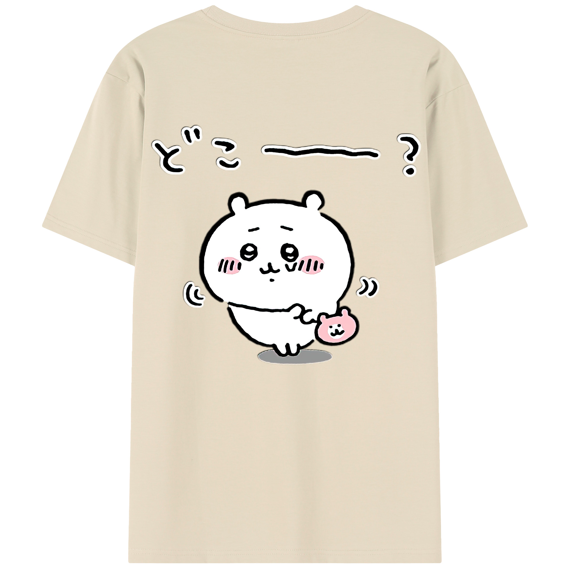 （画像用） ちいかわ ちいかわ Chii-kawa chiikawa 綿100％半袖Tシャツ（背面プリント）
