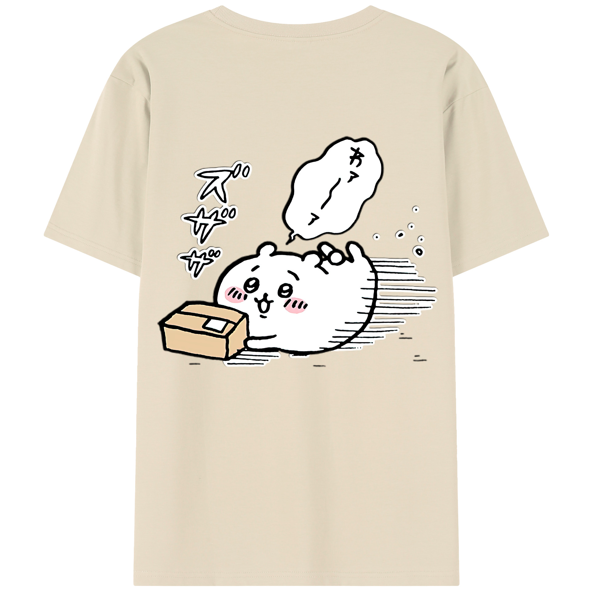 （画像用） ちいかわ ちいかわ Chii-kawa chiikawa 綿100％半袖Tシャツ（背面プリント）