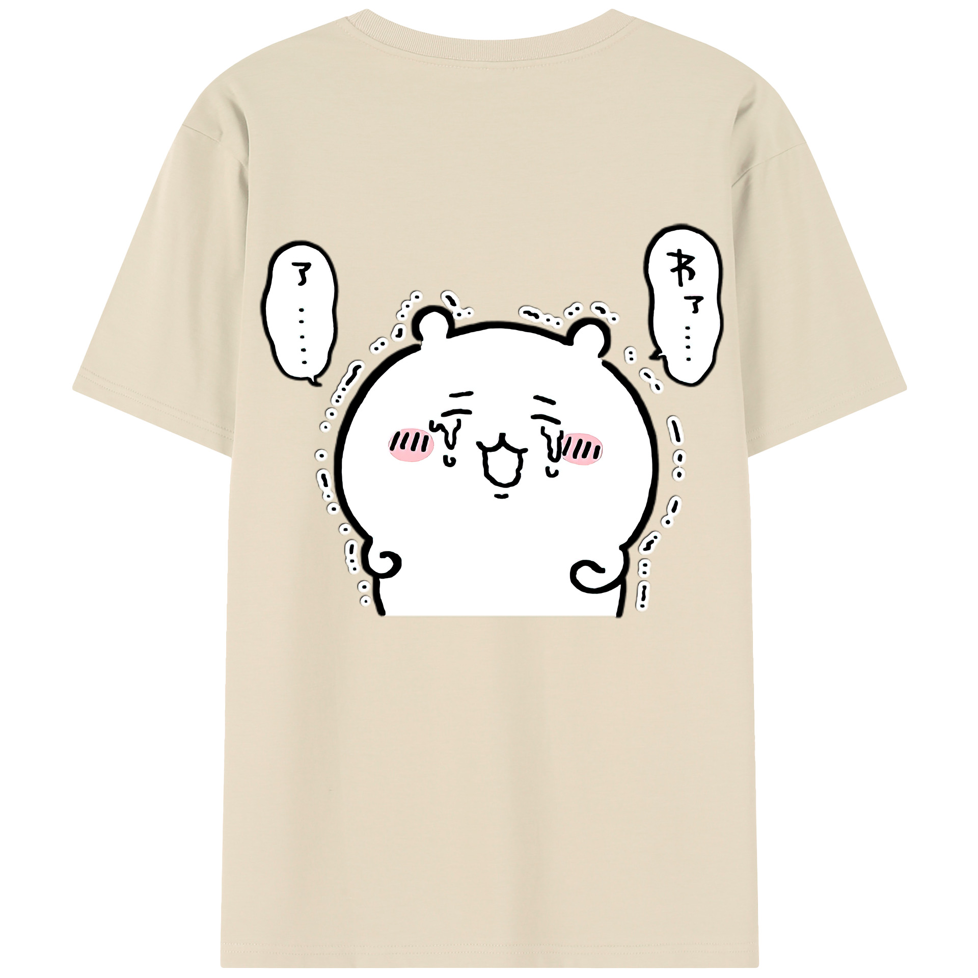 （画像用） ちいかわ ちいかわ Chii-kawa chiikawa 綿100％半袖Tシャツ（背面プリント）