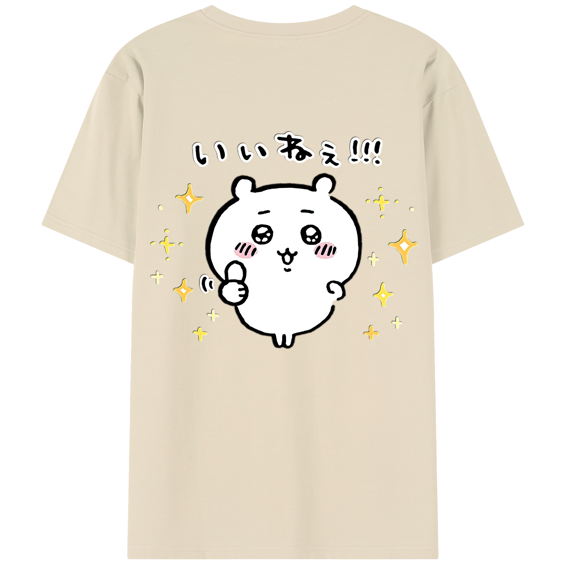 （画像用） ちいかわ ちいかわ Chii-kawa chiikawa 綿100％半袖Tシャツ（背面プリント）