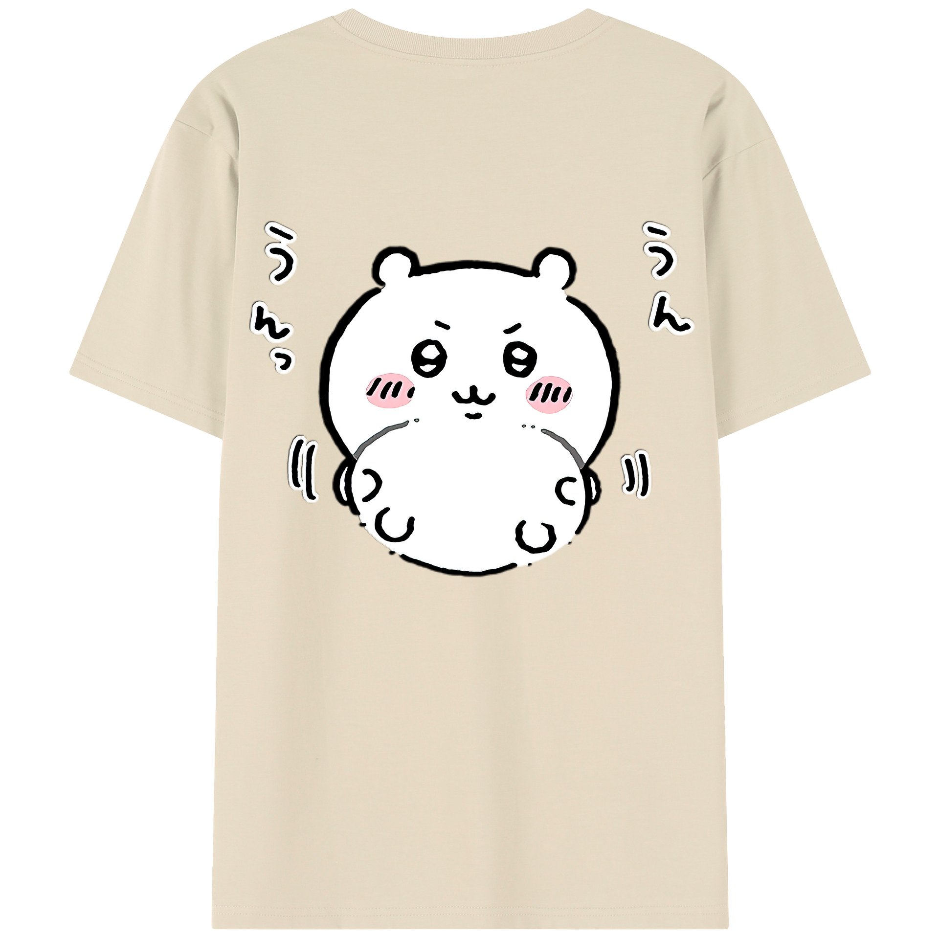 （画像用） ちいかわ ちいかわ Chii-kawa chiikawa 綿100％半袖Tシャツ（背面プリント）