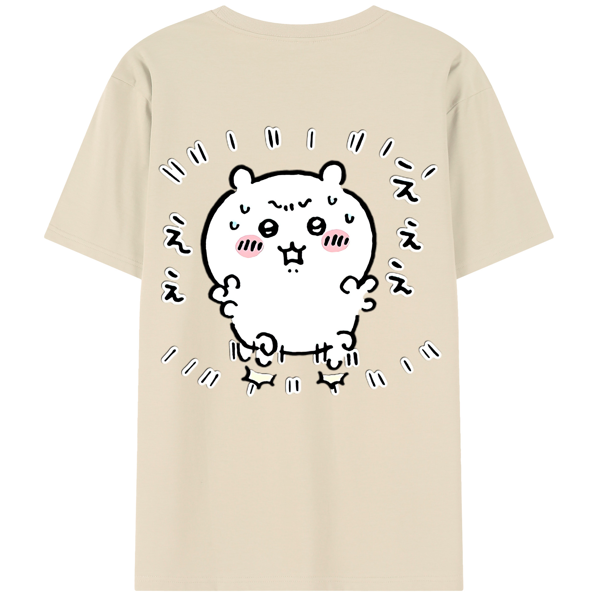 （画像用） ちいかわ ちいかわ Chii-kawa chiikawa 綿100％半袖Tシャツ（背面プリント）