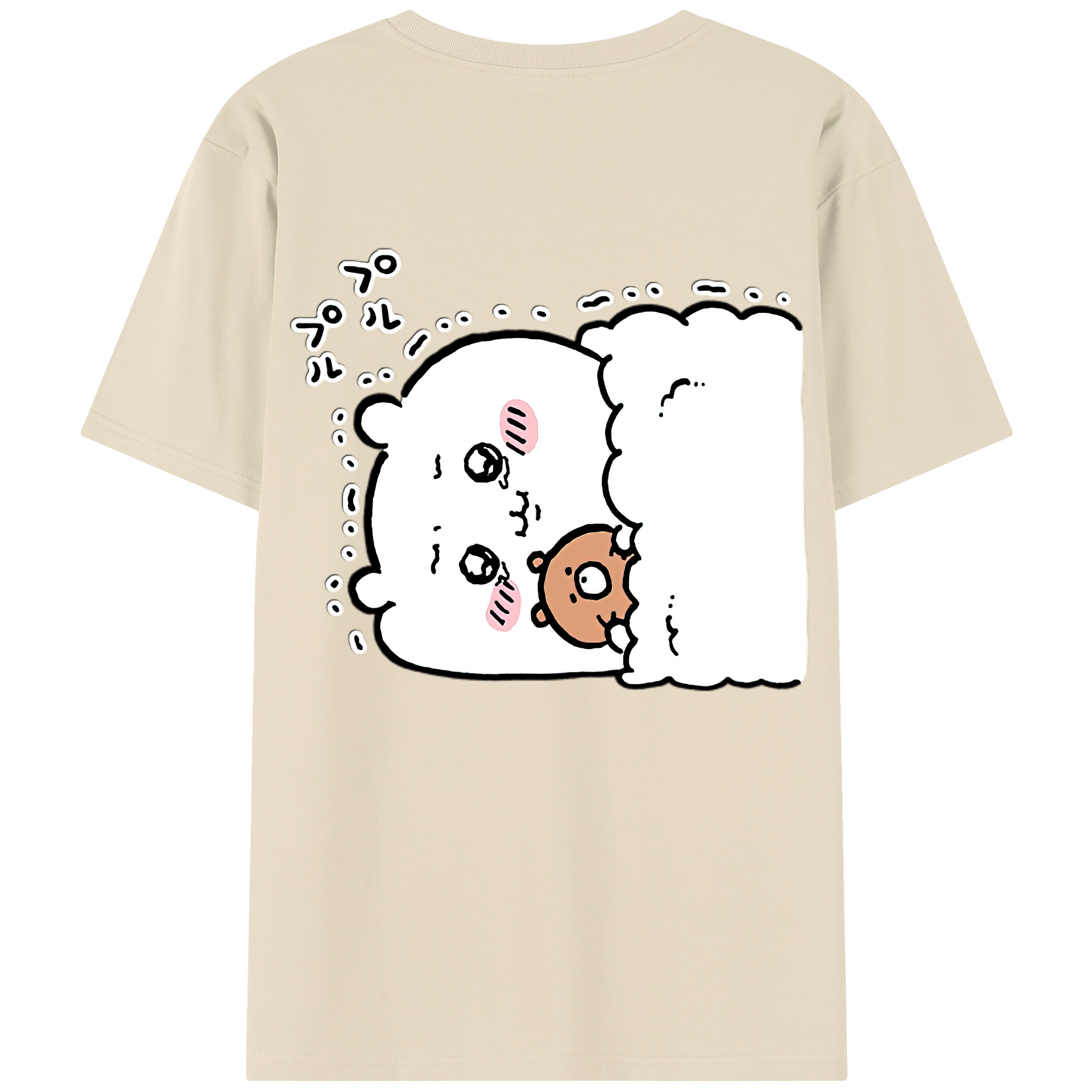 （画像用） ちいかわ ちいかわ Chii-kawa chiikawa 綿100％半袖Tシャツ（背面プリント）