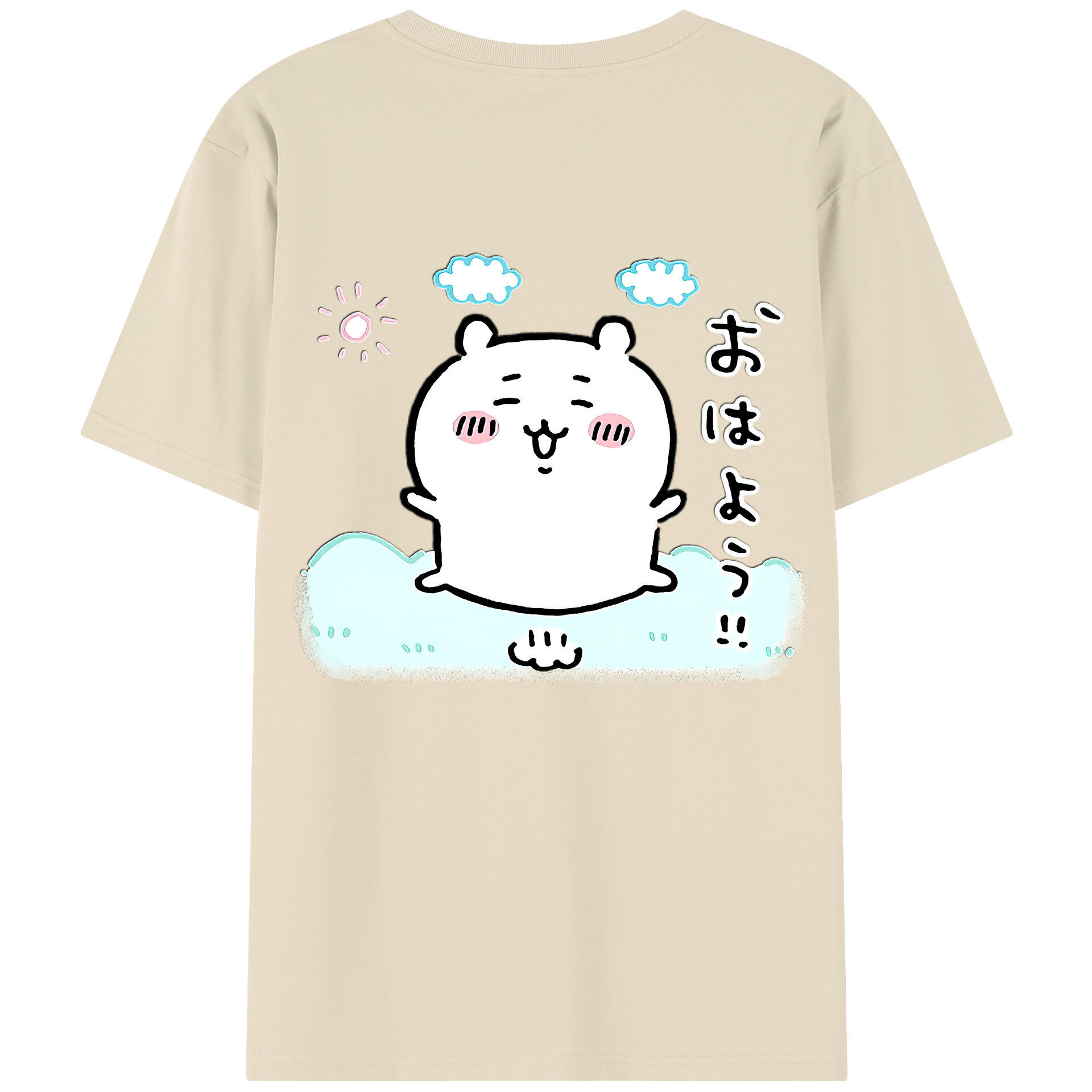 （画像用） ちいかわ ちいかわ Chii-kawa chiikawa 綿100％半袖Tシャツ（背面プリント）