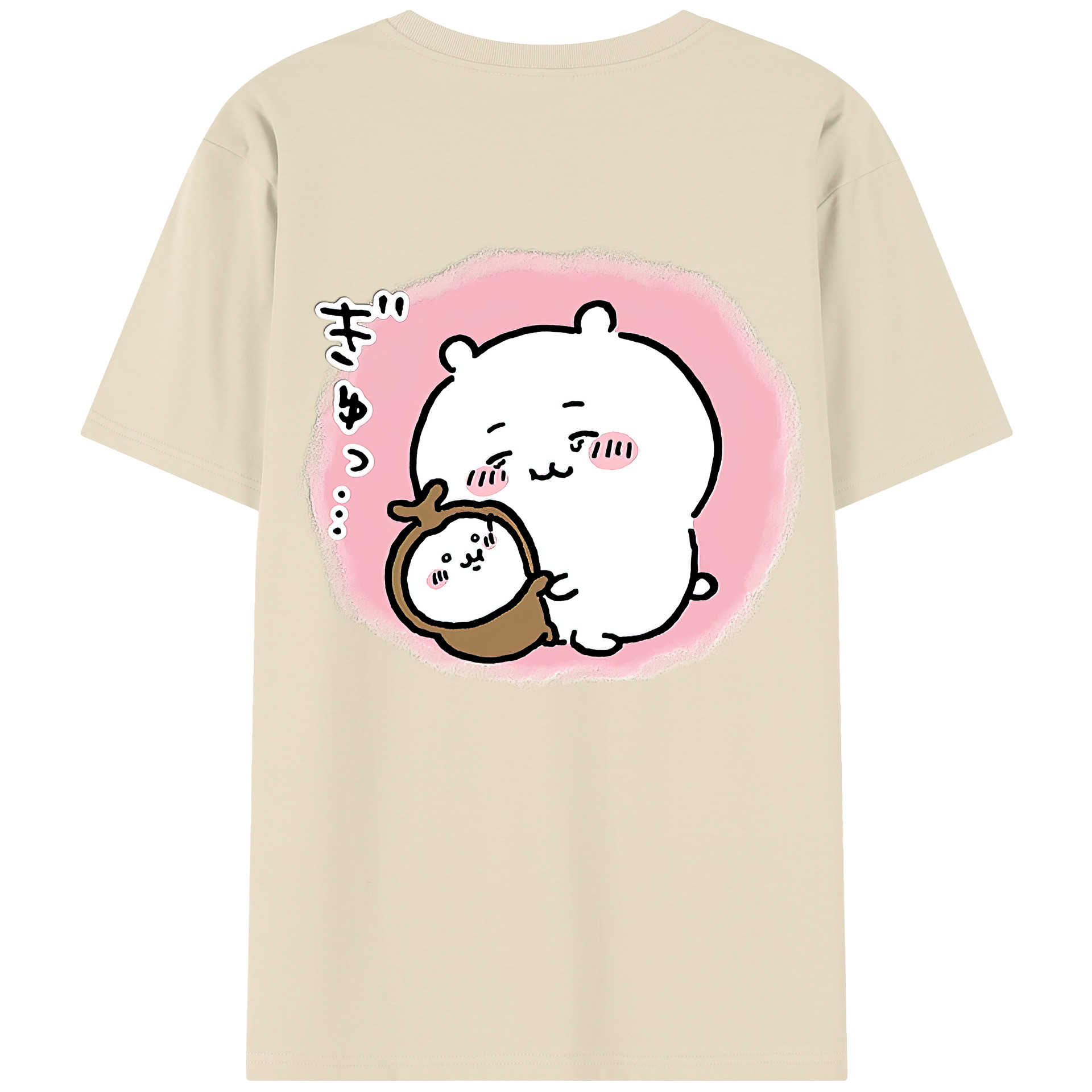 （画像用） ちいかわ ちいかわ Chii-kawa chiikawa 綿100％半袖Tシャツ（背面プリント）