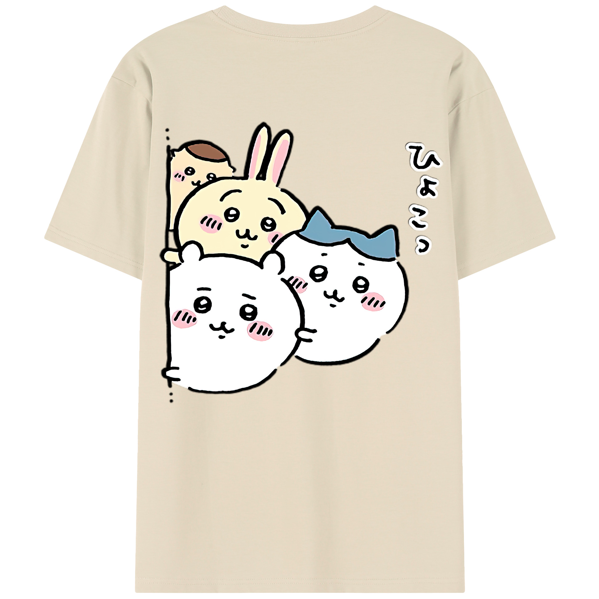 （画像用） ちいかわ ちいかわ Chii-kawa chiikawa 綿100％半袖Tシャツ（背面プリント）