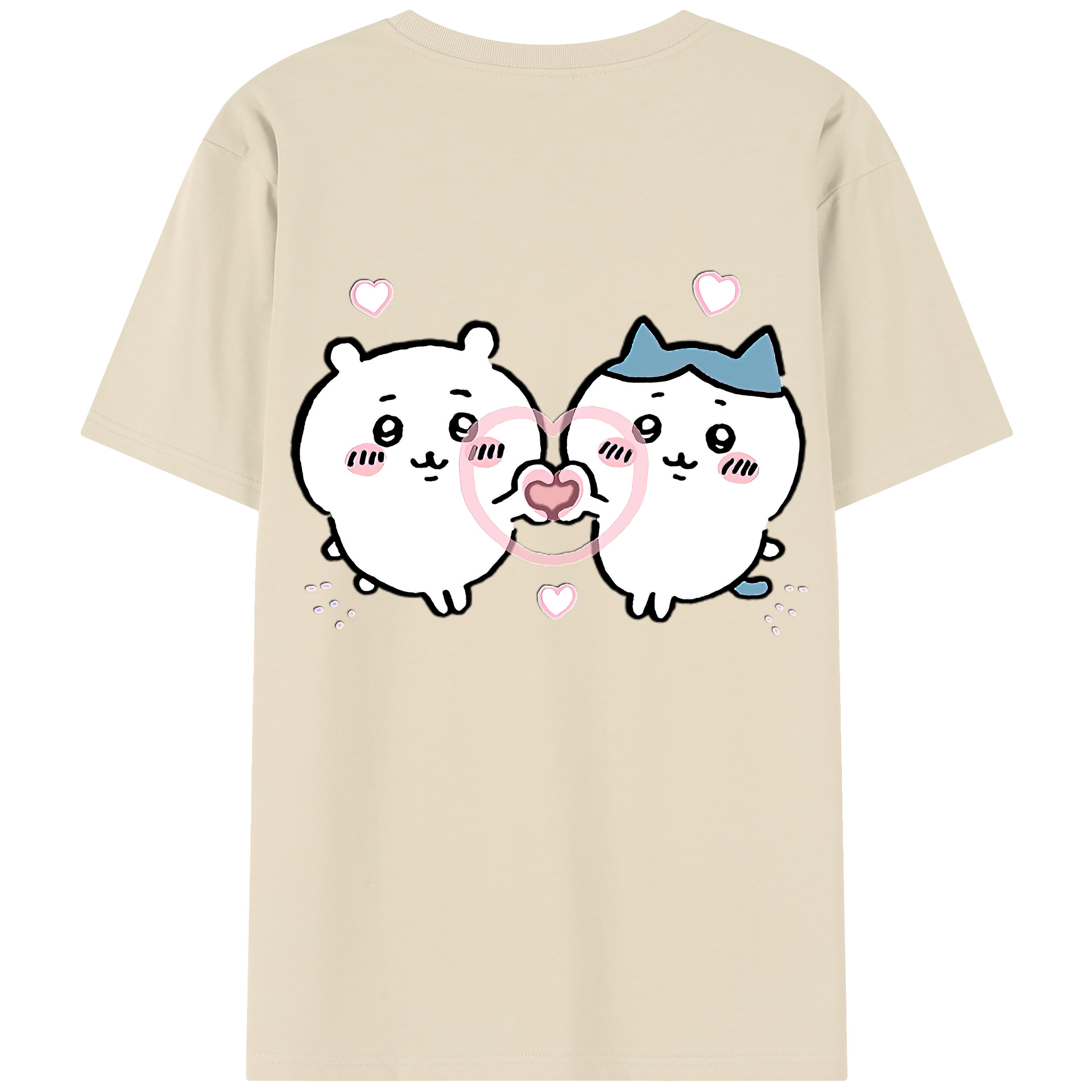 （画像用） ちいかわ ちいかわ Chii-kawa chiikawa 綿100％半袖Tシャツ（背面プリント）