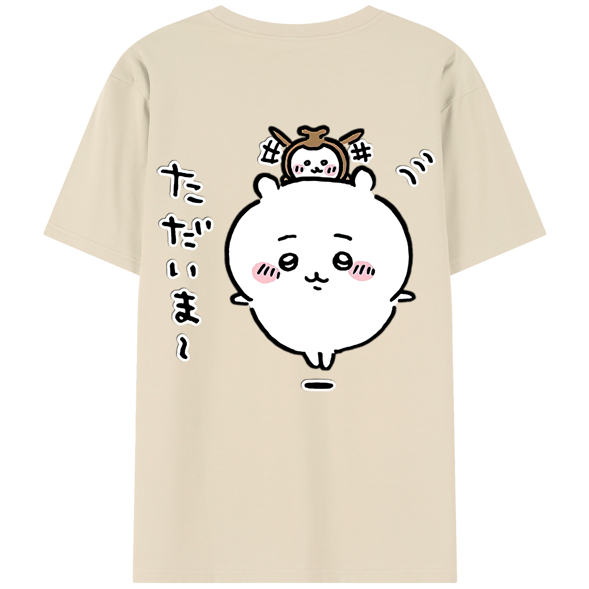 （画像用） ちいかわ ちいかわ Chii-kawa chiikawa 綿100％半袖Tシャツ（背面プリント）