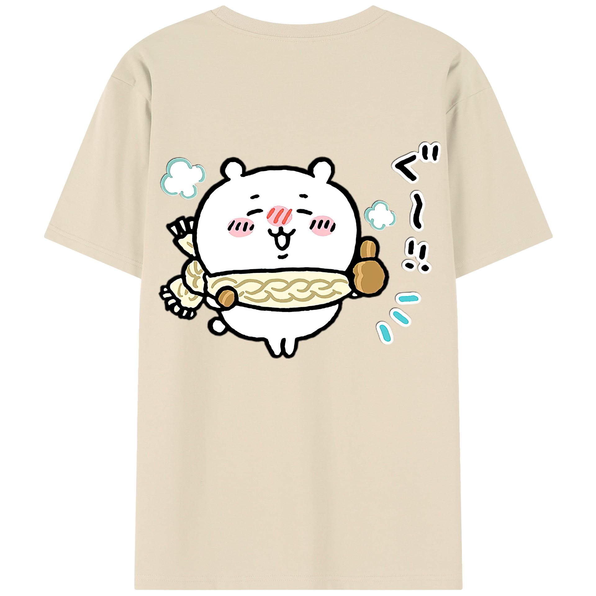 （画像用） ちいかわ ちいかわ Chii-kawa chiikawa 綿100％半袖Tシャツ（背面プリント）