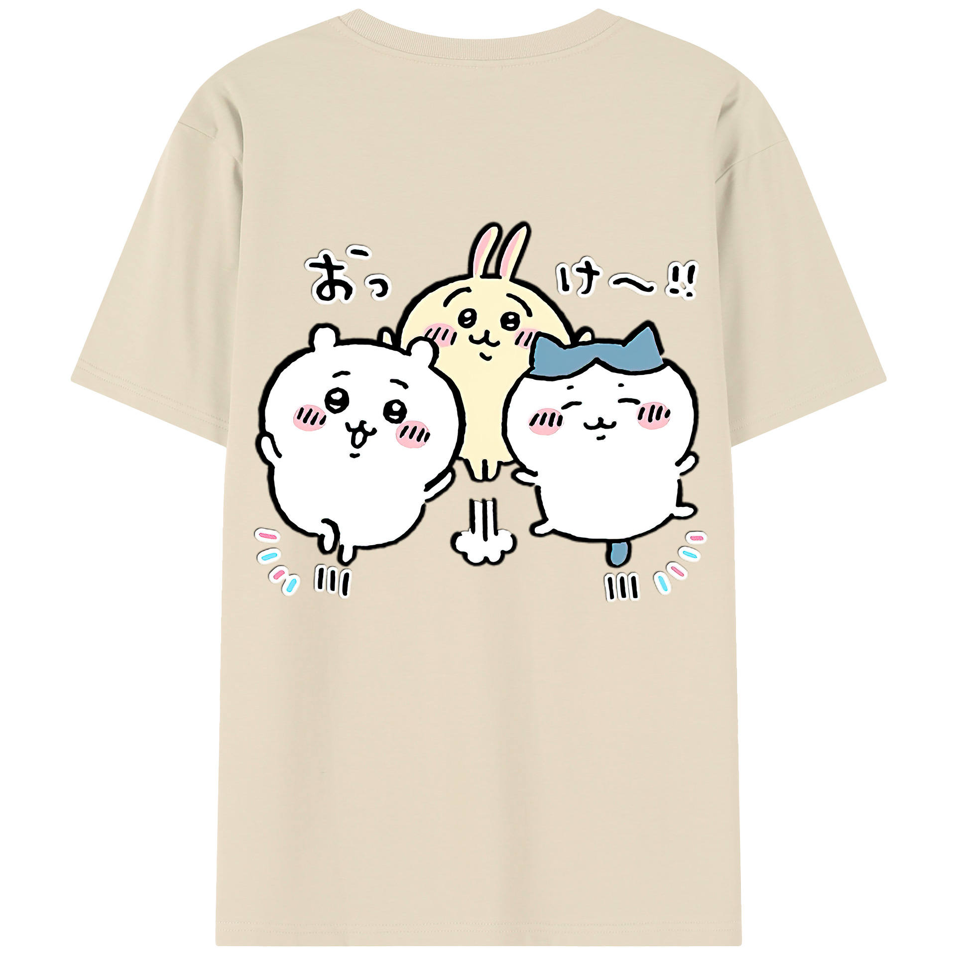 （画像用） ちいかわ ちいかわ Chii-kawa chiikawa 綿100％半袖Tシャツ（背面プリント）