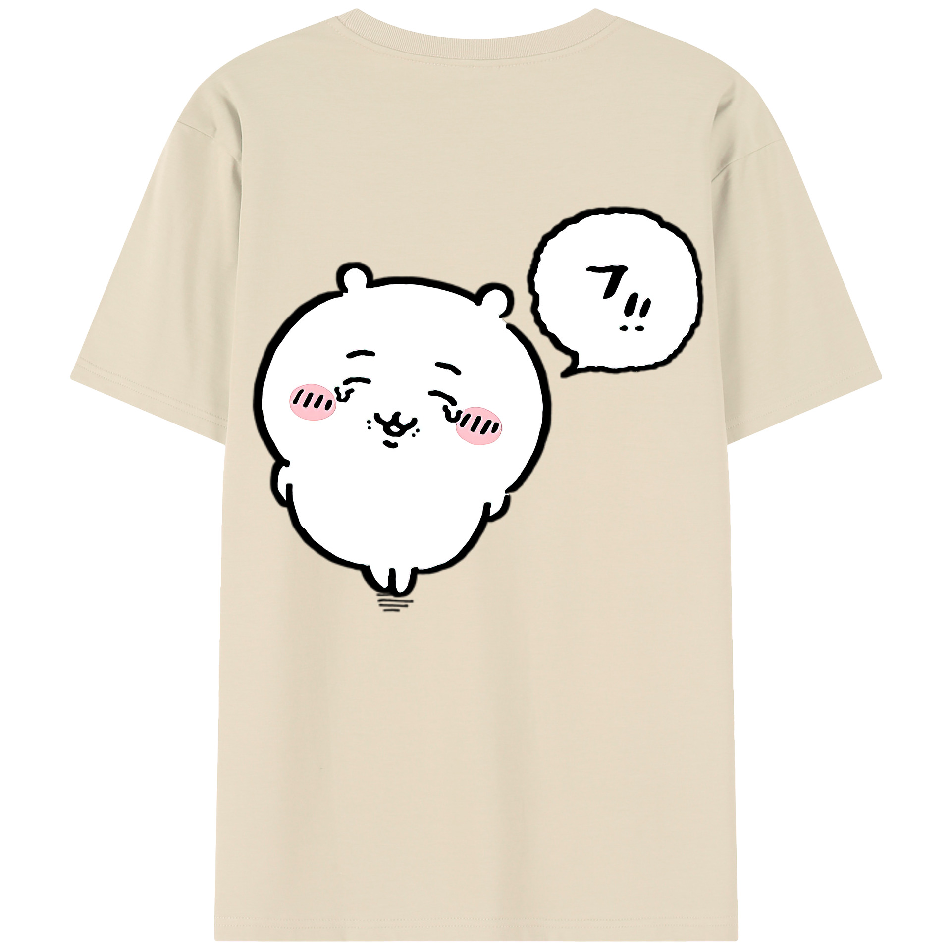 （画像用） ちいかわ ちいかわ Chii-kawa chiikawa 綿100％半袖Tシャツ（背面プリント）