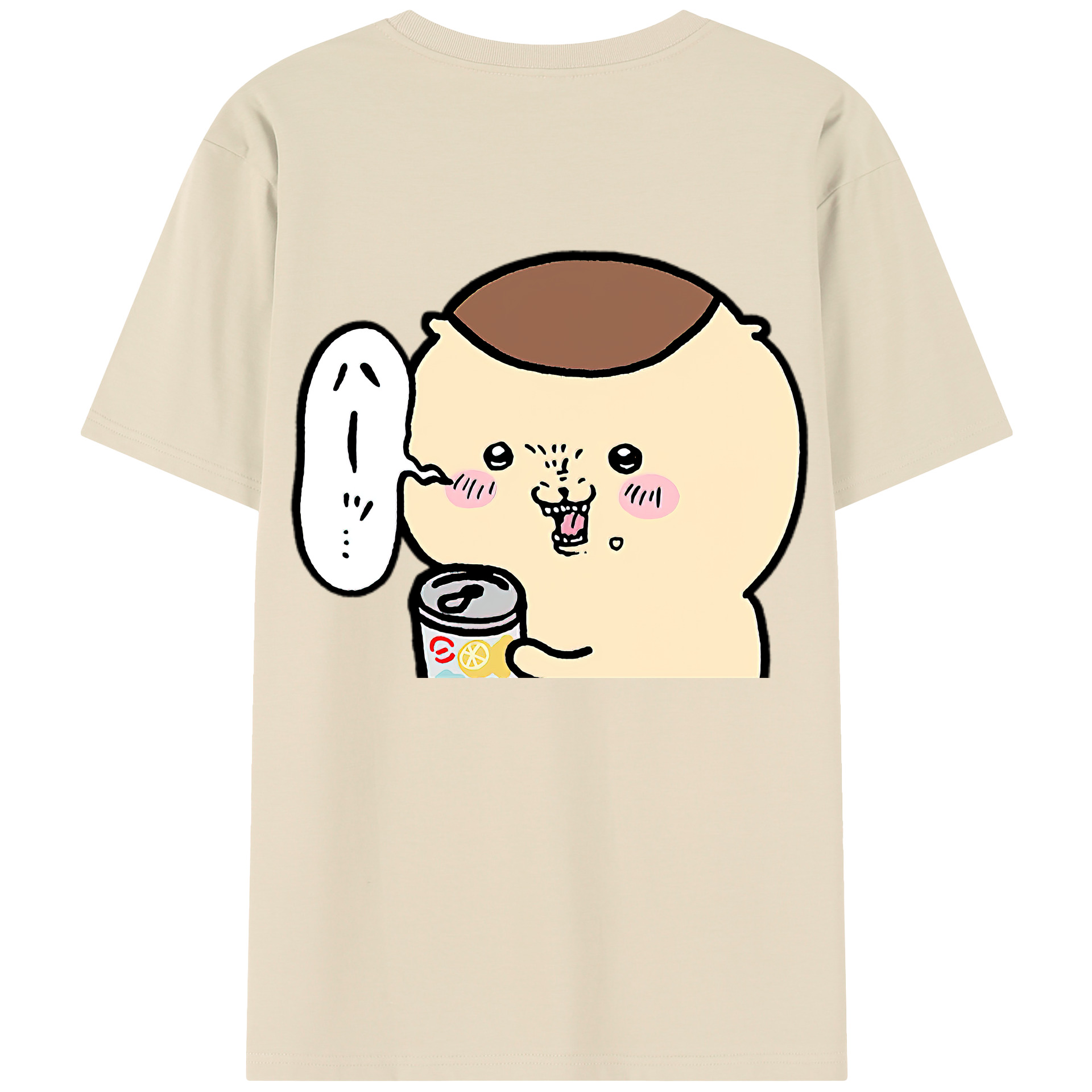 （画像用） ちいかわ くりまんじゅう Chii-kawa kuri manjū 綿100％半袖Tシャツ（背面プリント）