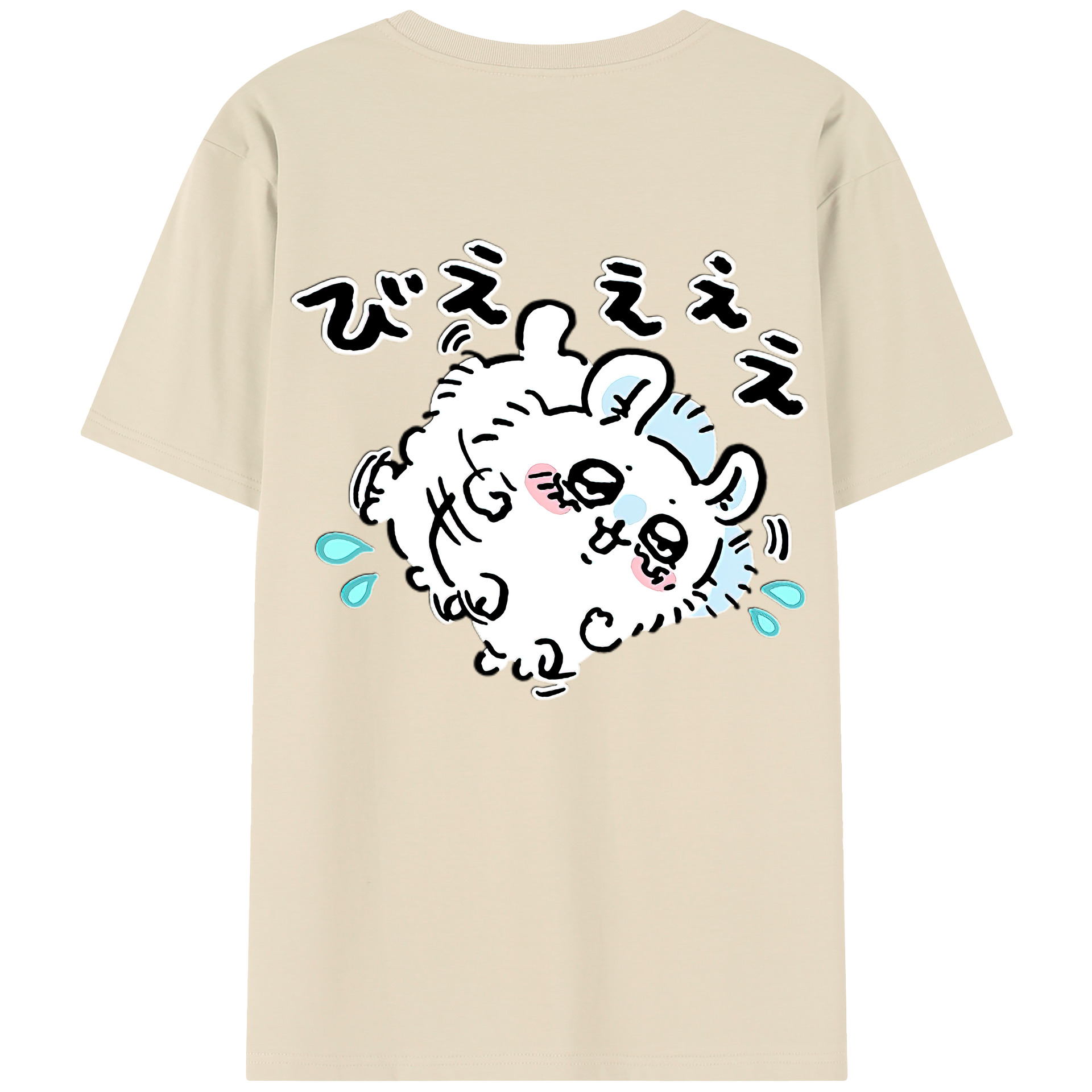 （画像用） ちいかわ モモンガ Chii-kawa Momonga 綿100％半袖Tシャツ（背面プリント）