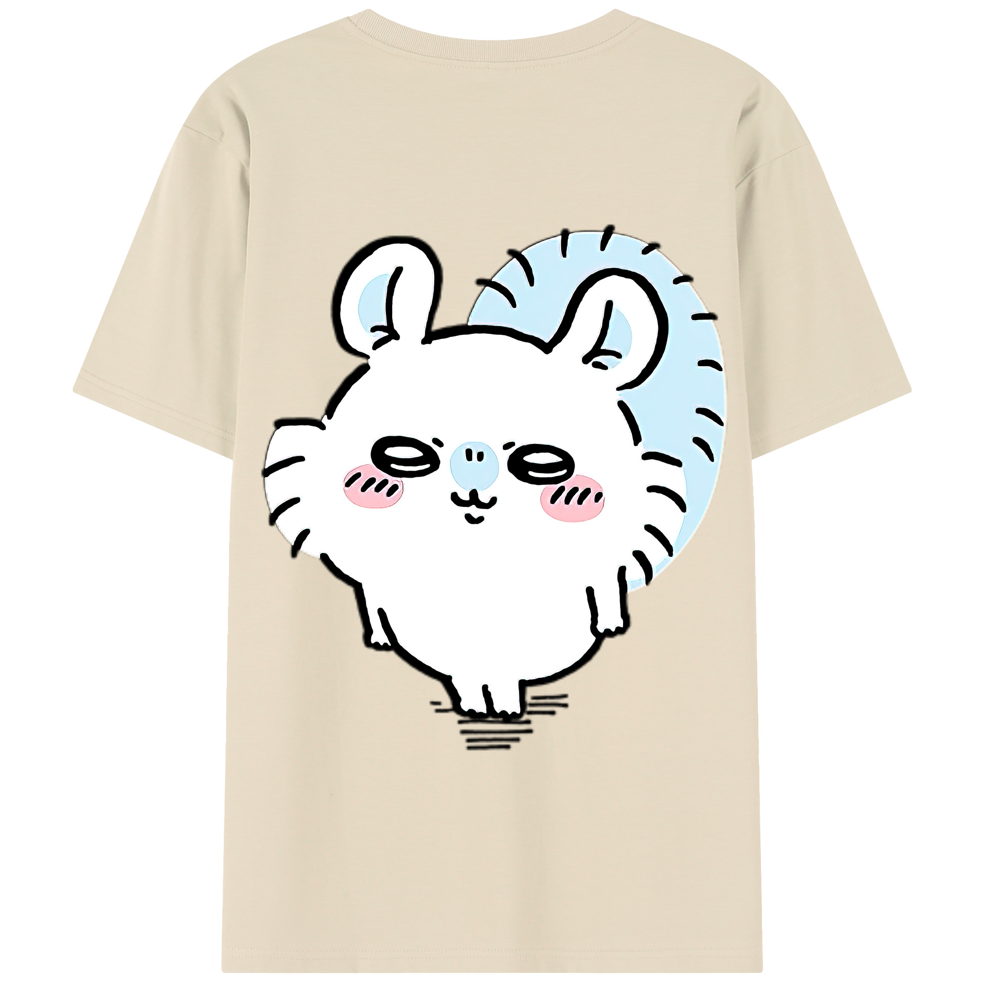 （画像用） ちいかわ モモンガ Chii-kawa Momonga 綿100％半袖Tシャツ（背面プリント）