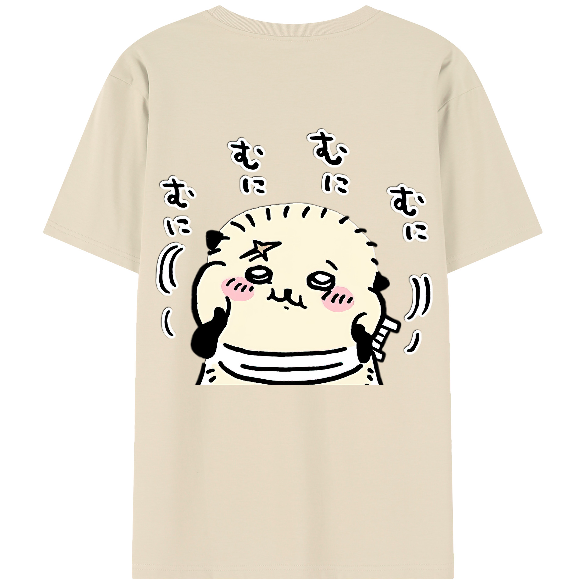 （画像用） ちいかわ ラッコ Chii-kawa Sea otter 綿100％半袖Tシャツ（背面プリント）