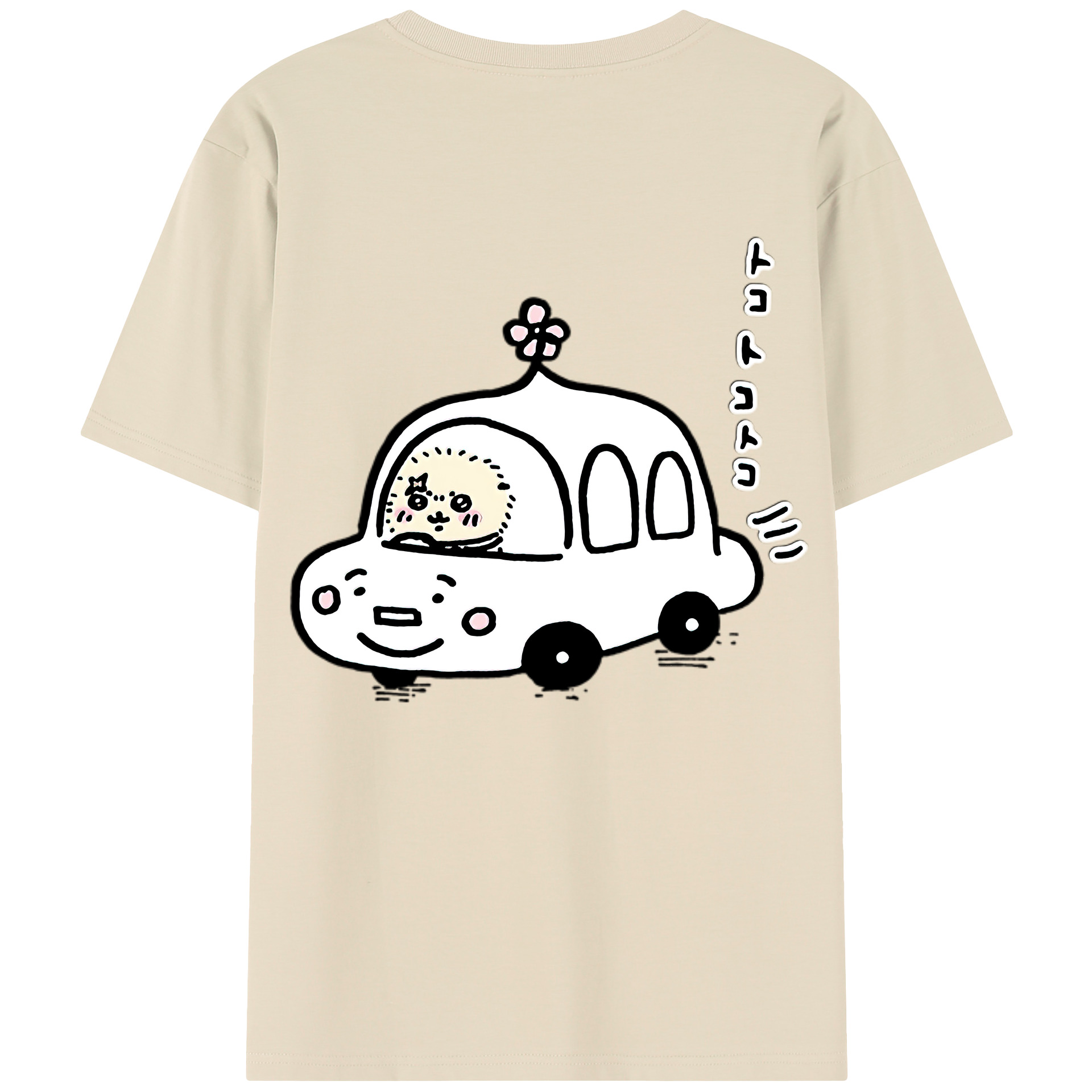 （画像用） ちいかわ ラッコ Chii-kawa Sea otter 綿100％半袖Tシャツ（背面プリント）