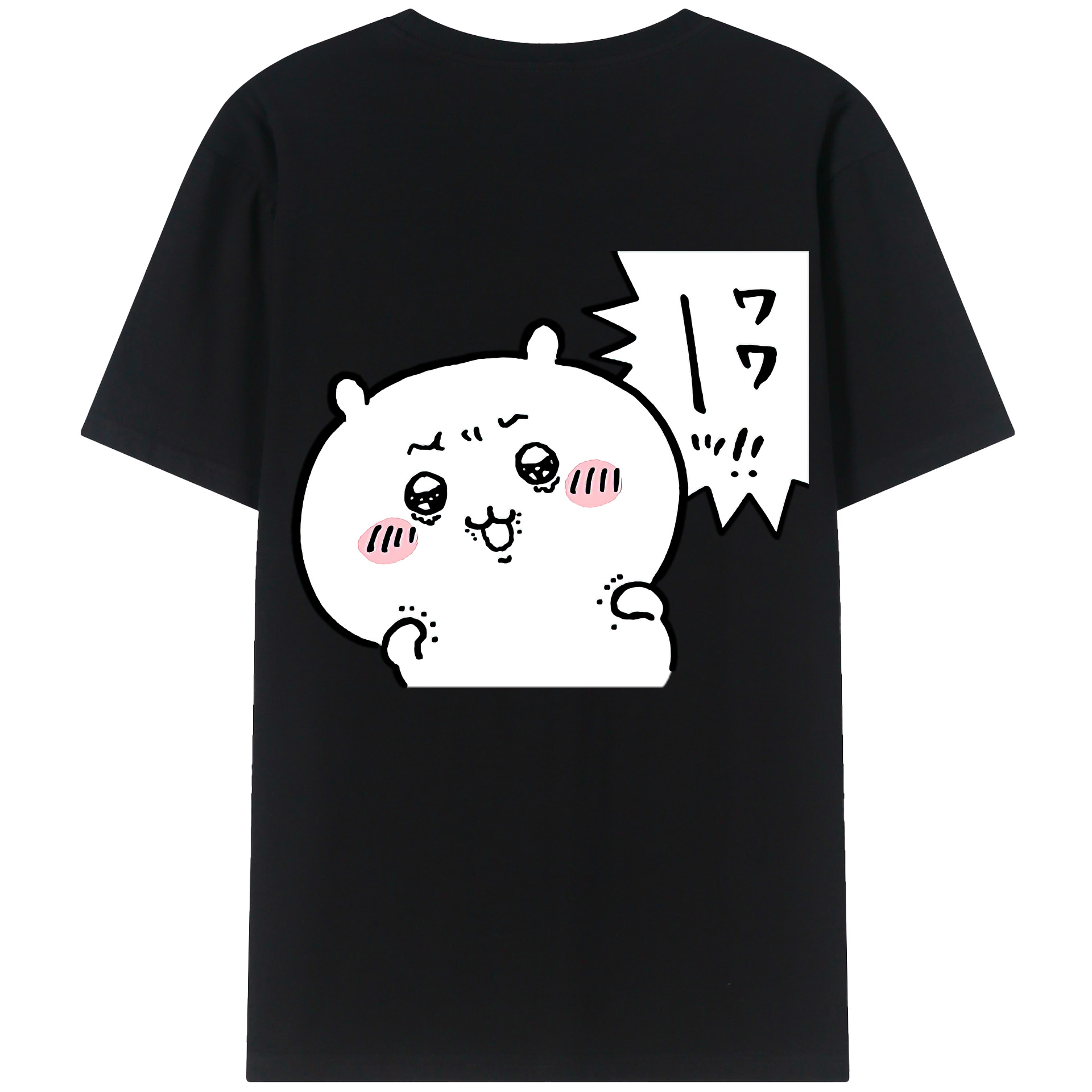 （画像用） ちいかわ ちいかわ Chii-kawa chiikawa 綿100％半袖Tシャツ（背面プリント）