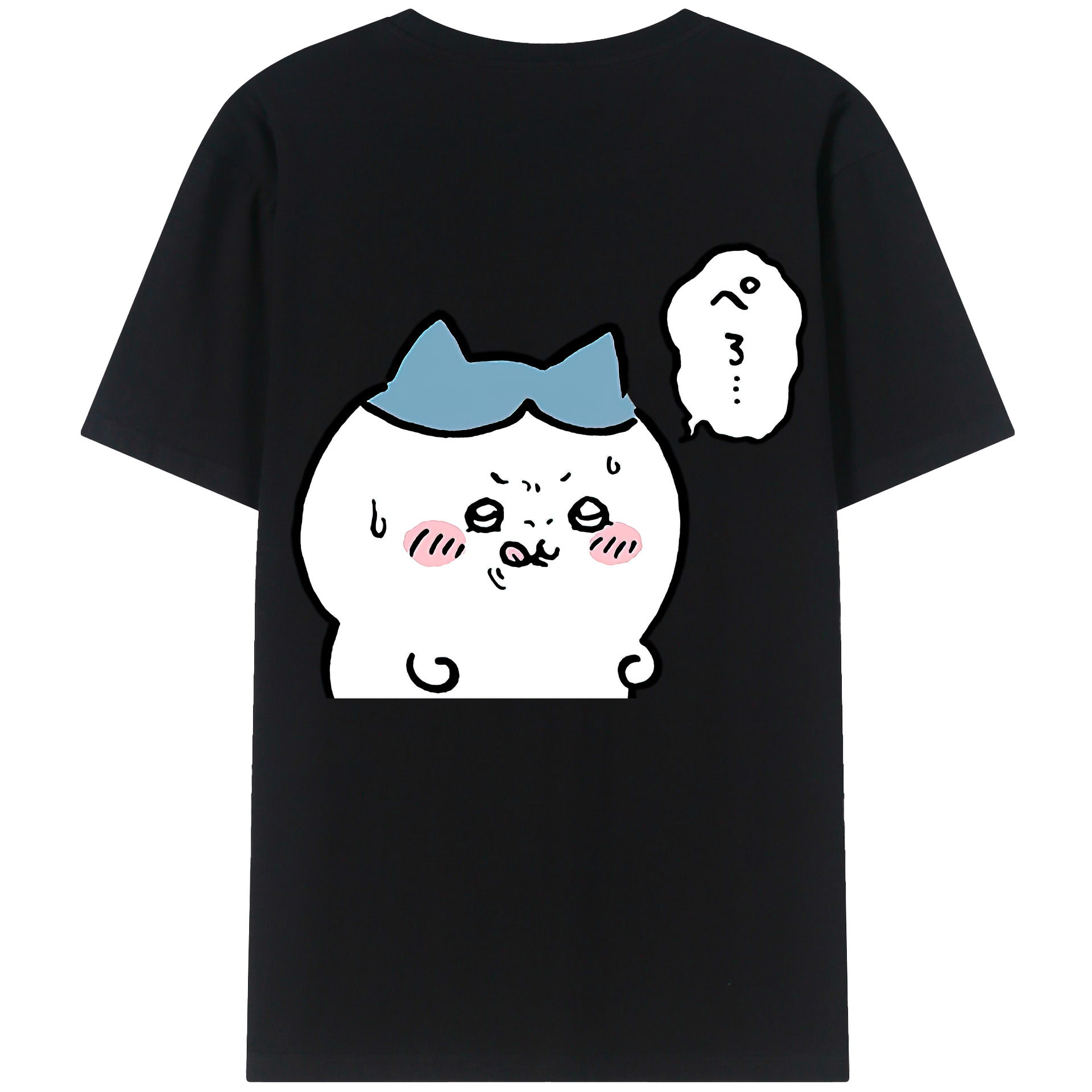 （画像用） ちいかわ ハチワレ Chii-kawa hachiware 綿100％半袖Tシャツ（背面プリント）