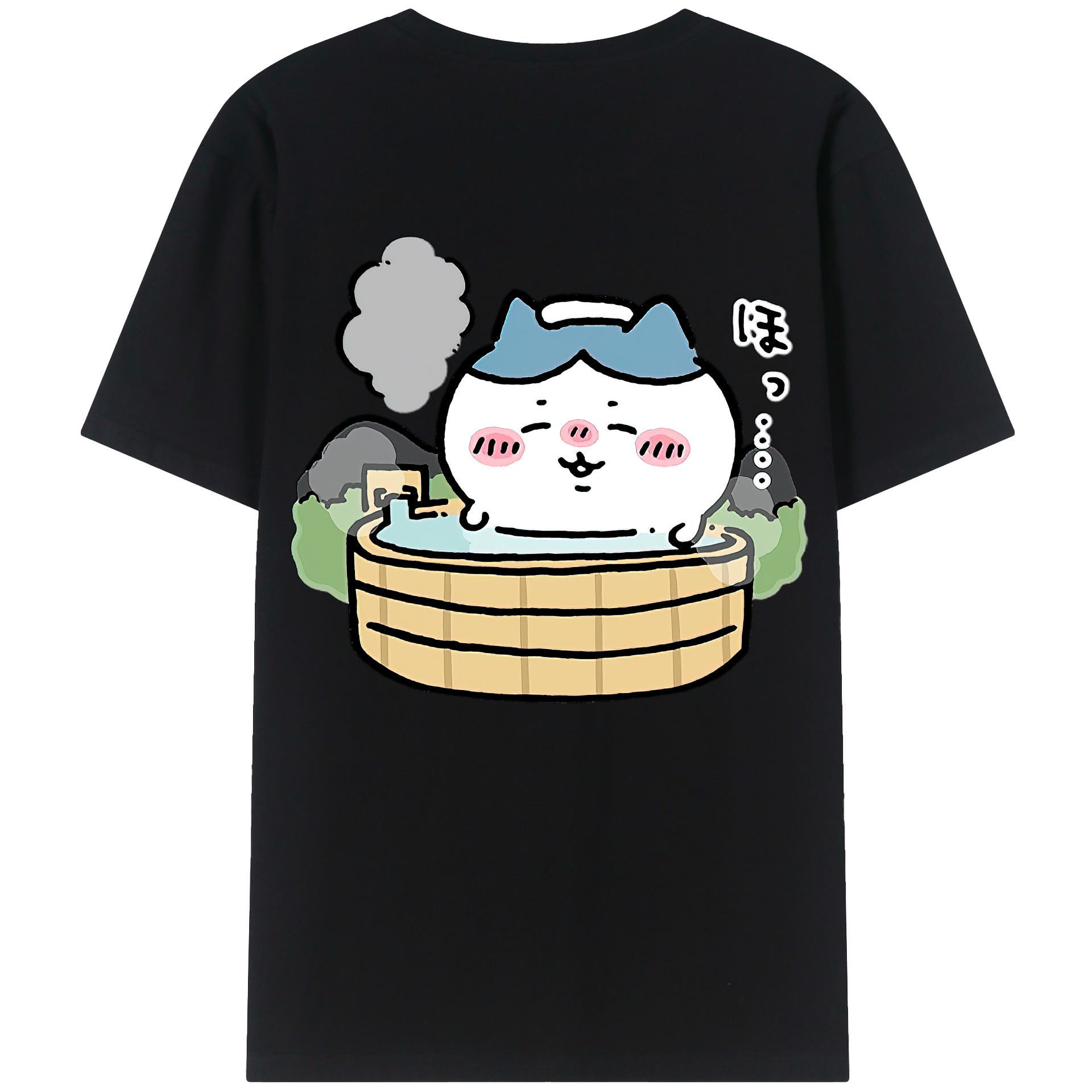 （画像用） ちいかわ ハチワレ Chii-kawa hachiware 綿100％半袖Tシャツ（背面プリント）