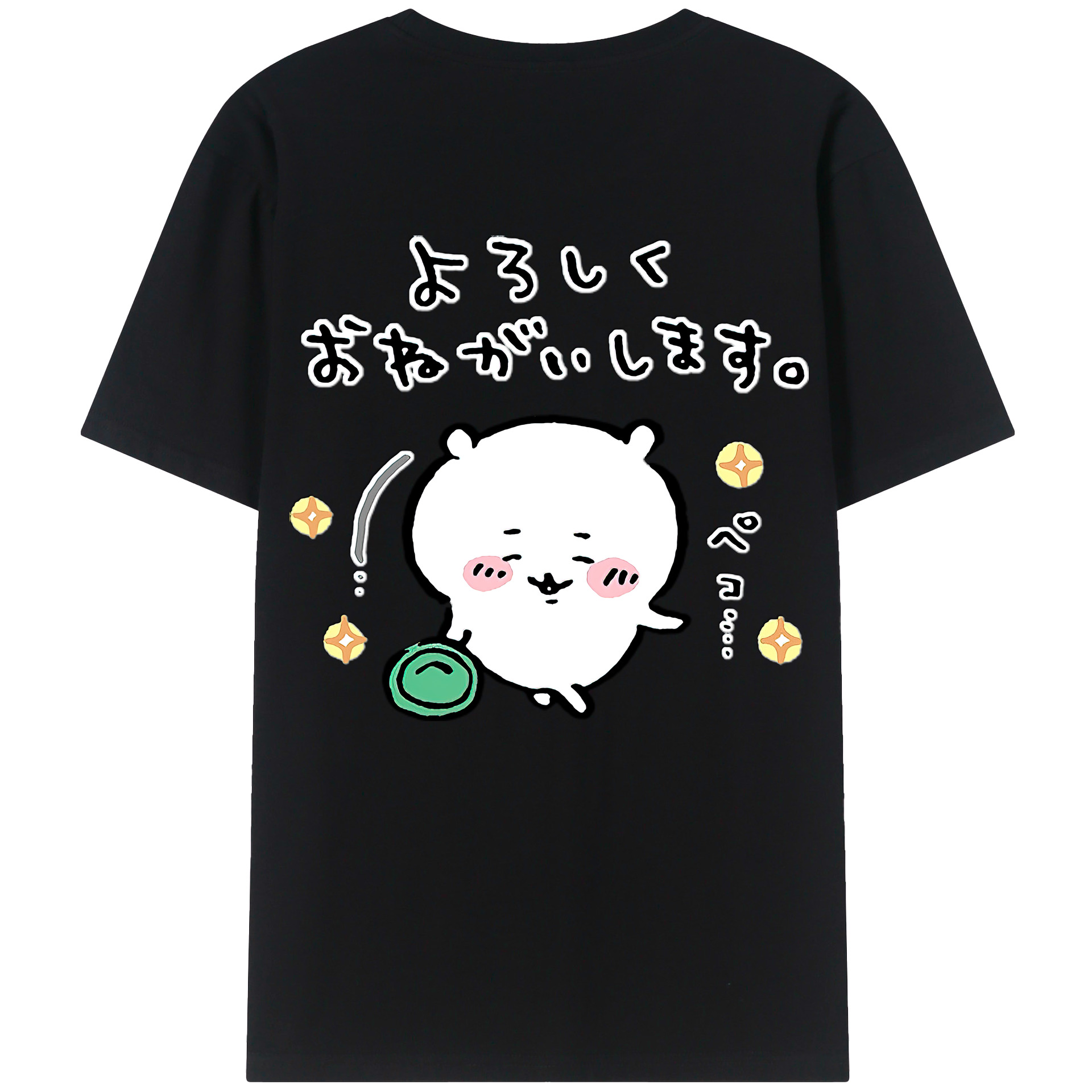 （画像用） ちいかわ ちいかわ Chii-kawa chiikawa 綿100％半袖Tシャツ（背面プリント）