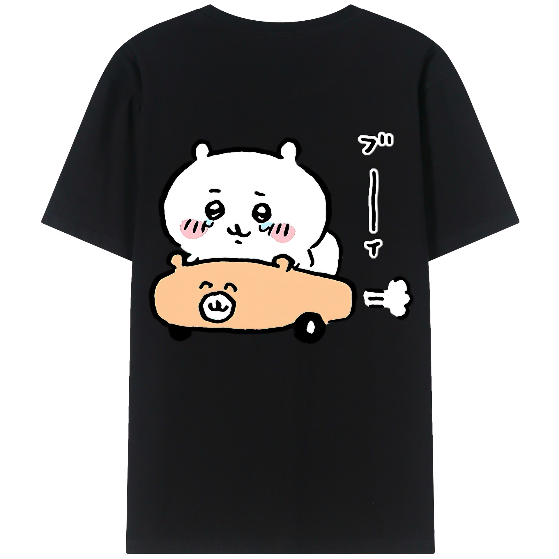 （画像用） ちいかわ ちいかわ Chii-kawa chiikawa 綿100％半袖Tシャツ（背面プリント）