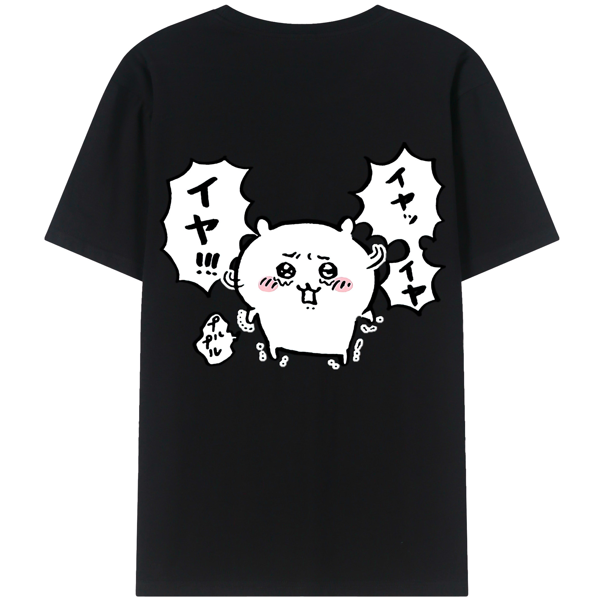 （画像用） ちいかわ ちいかわ Chii-kawa chiikawa 綿100％半袖Tシャツ（背面プリント）