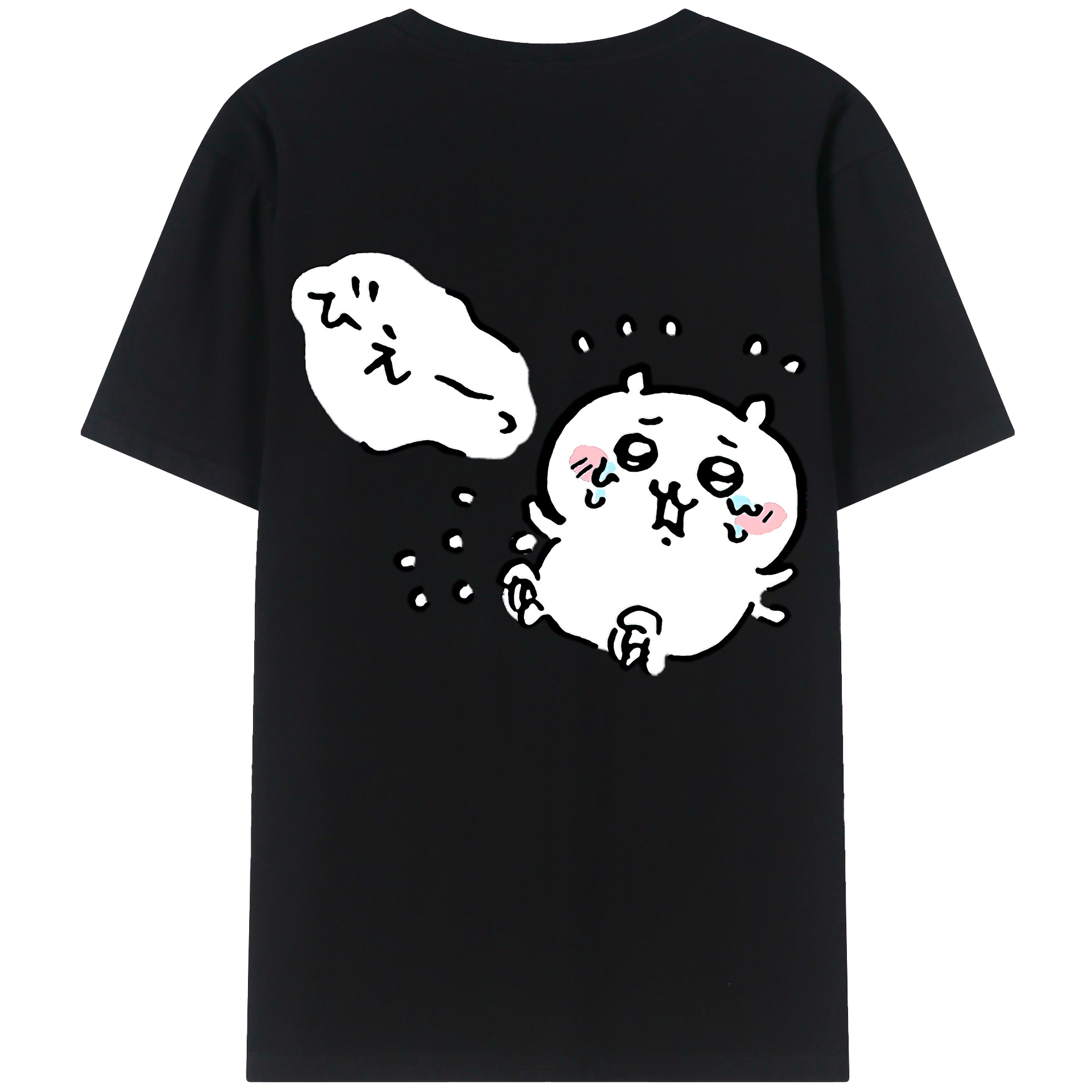 （画像用） ちいかわ ちいかわ Chii-kawa chiikawa 綿100％半袖Tシャツ（背面プリント）
