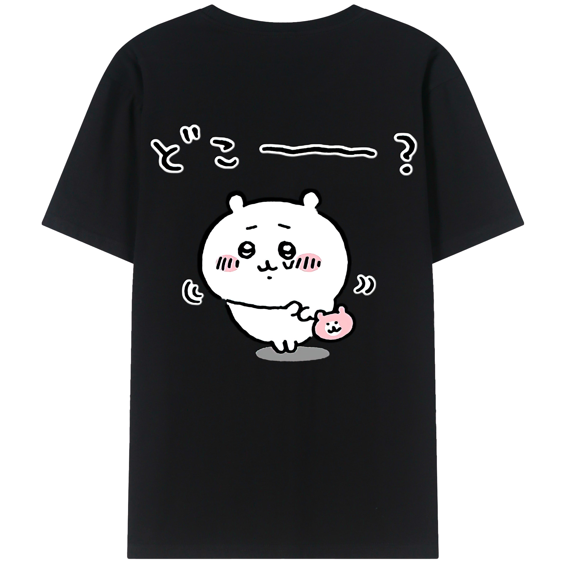 （画像用） ちいかわ ちいかわ Chii-kawa chiikawa 綿100％半袖Tシャツ（背面プリント）