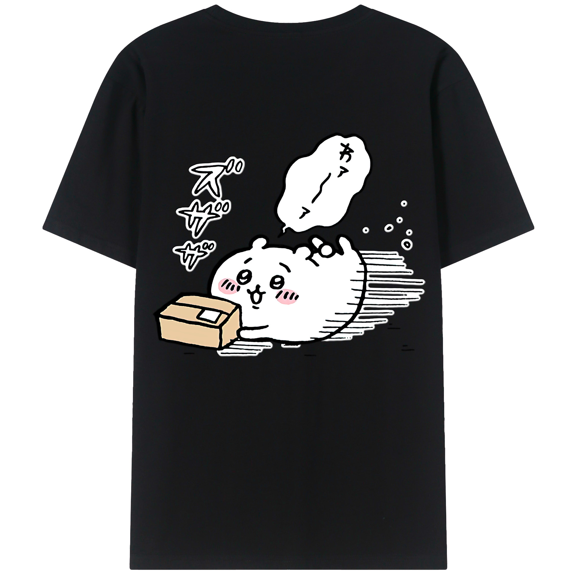（画像用） ちいかわ ちいかわ Chii-kawa chiikawa 綿100％半袖Tシャツ（背面プリント）