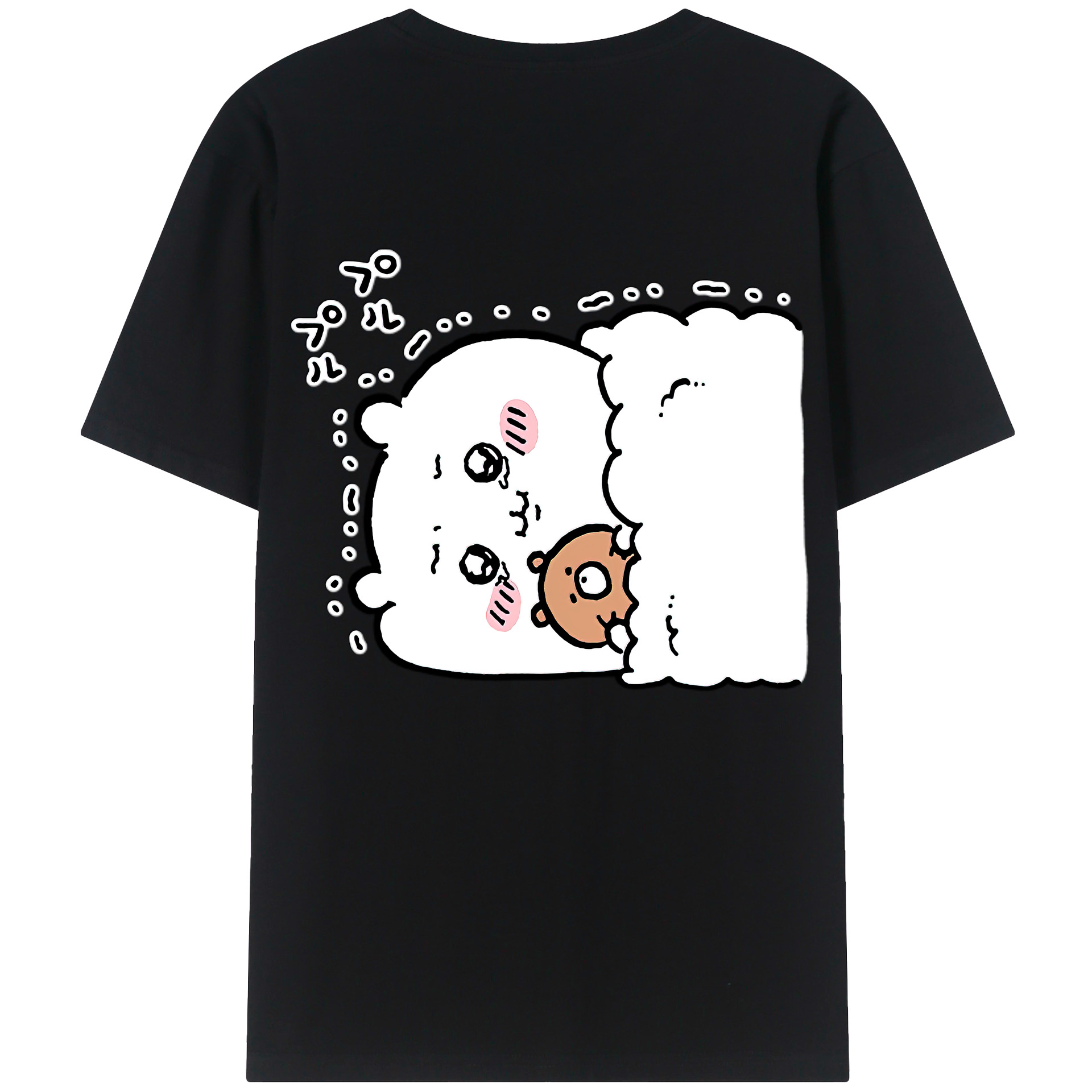（画像用） ちいかわ ちいかわ Chii-kawa chiikawa 綿100％半袖Tシャツ（背面プリント）