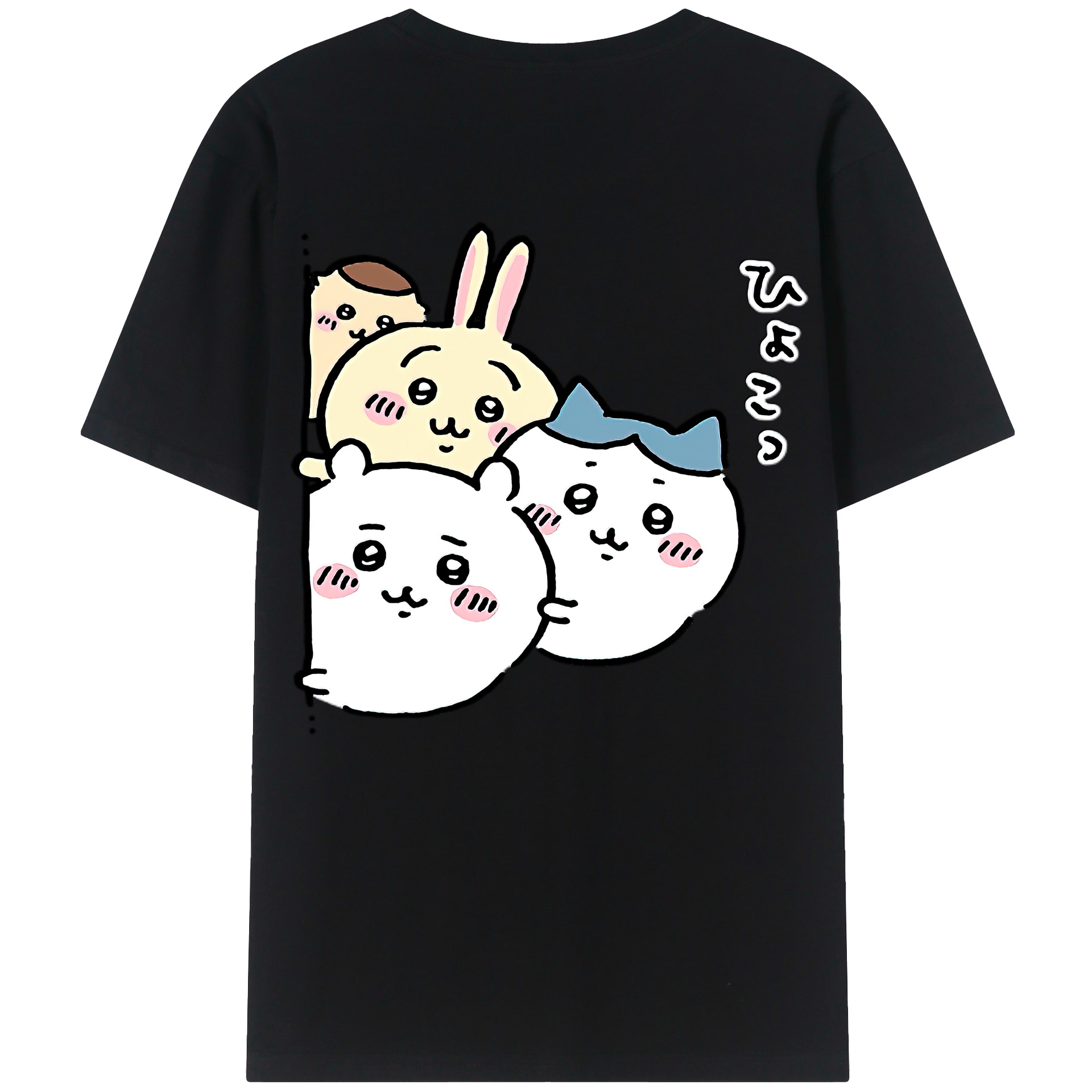 （画像用） ちいかわ ちいかわ Chii-kawa chiikawa 綿100％半袖Tシャツ（背面プリント）