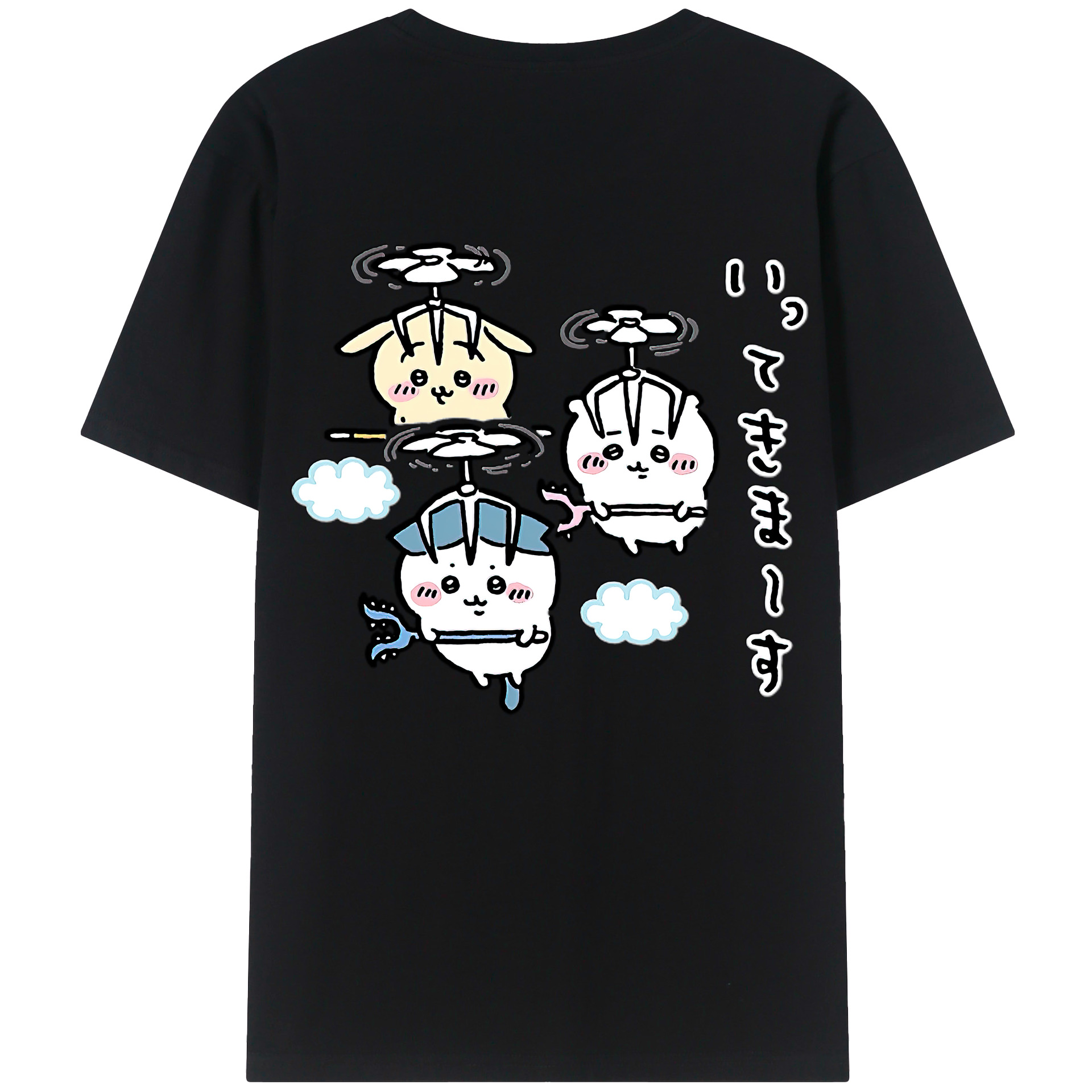 （画像用） ちいかわ ちいかわ Chii-kawa chiikawa 綿100％半袖Tシャツ（背面プリント）