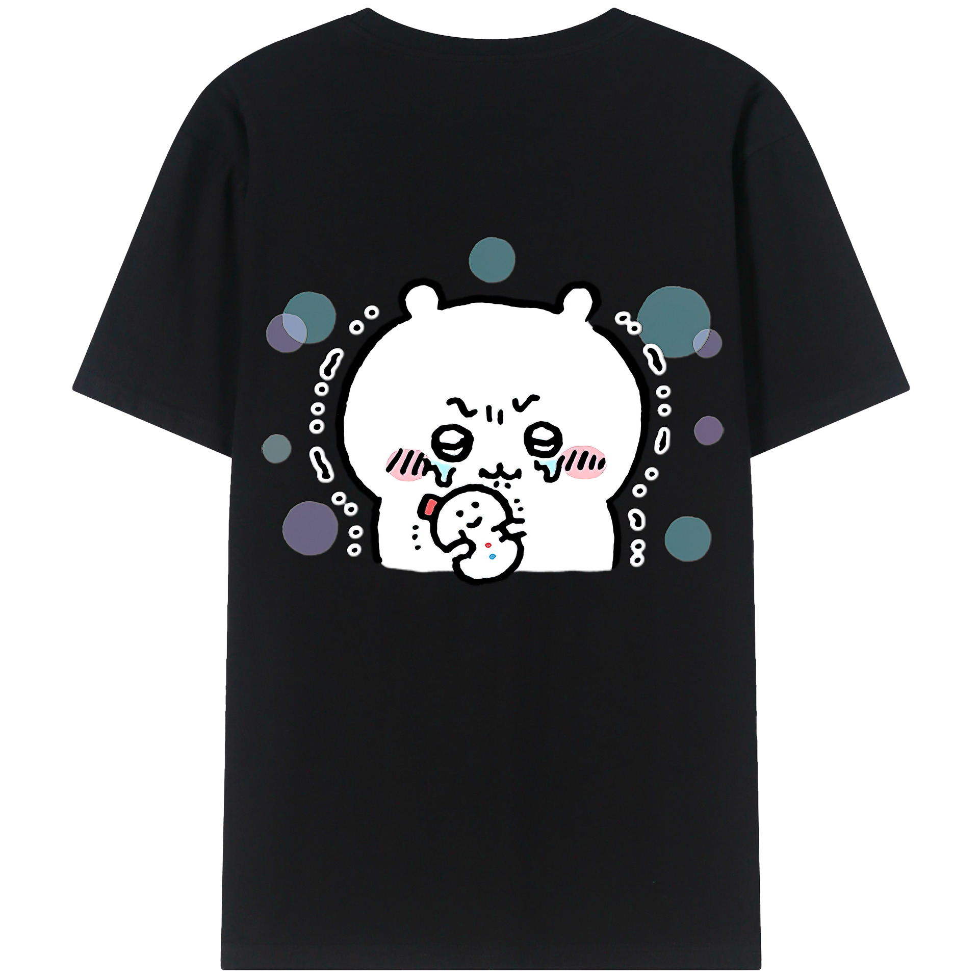 （画像用） ちいかわ ちいかわ Chii-kawa chiikawa 綿100％半袖Tシャツ（背面プリント）