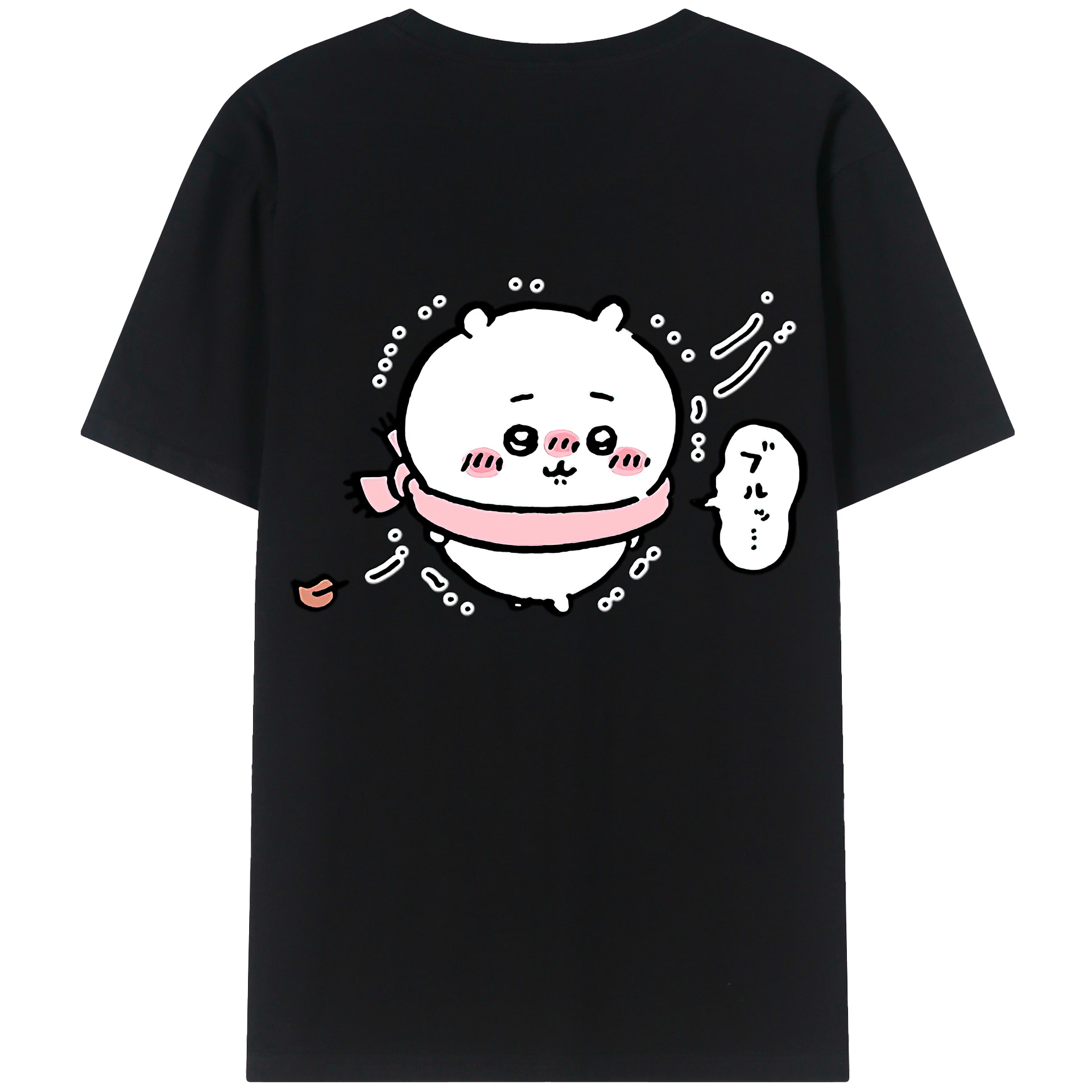 （画像用） ちいかわ ちいかわ Chii-kawa chiikawa 綿100％半袖Tシャツ（背面プリント）