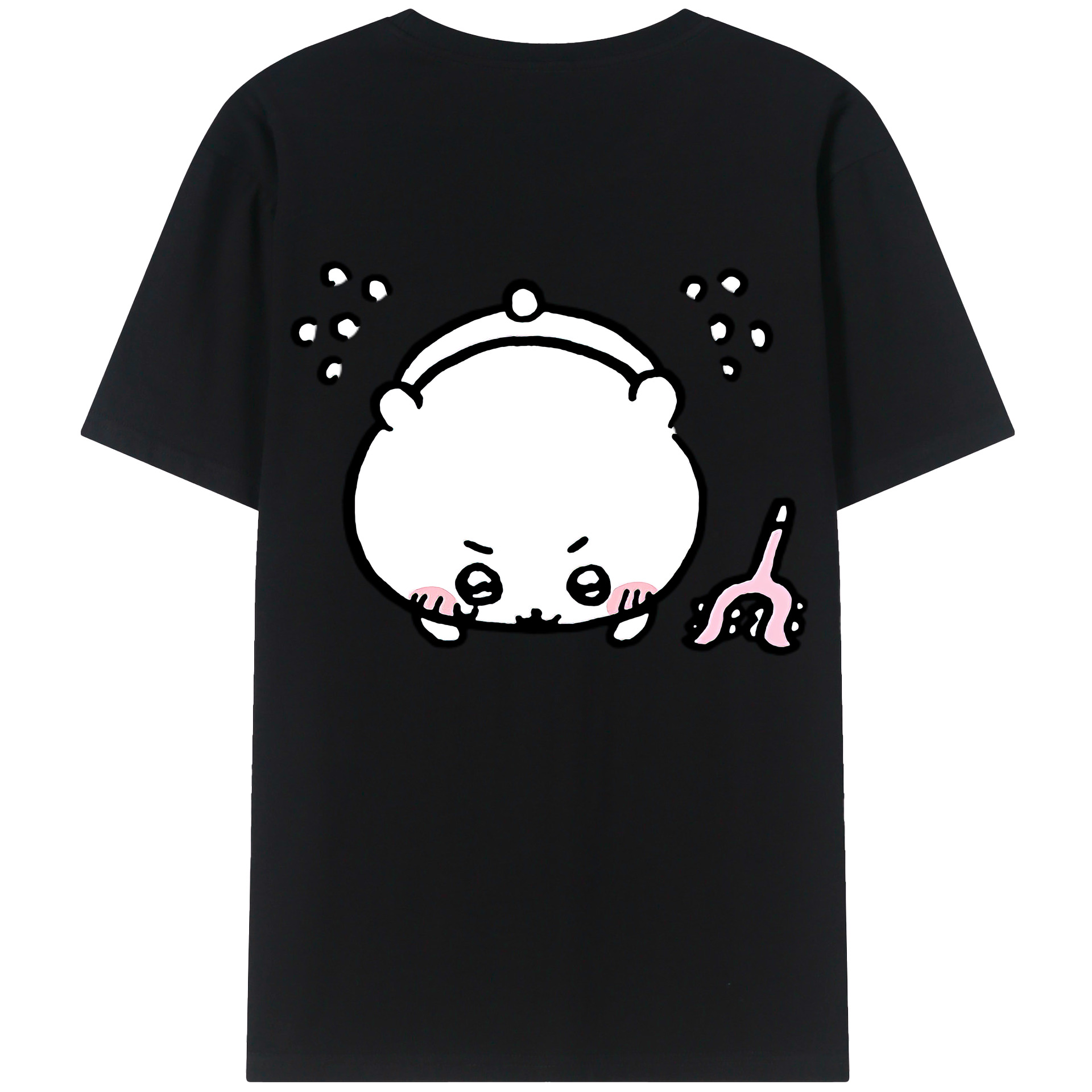 （画像用） ちいかわ ちいかわ Chii-kawa chiikawa 綿100％半袖Tシャツ（背面プリント）