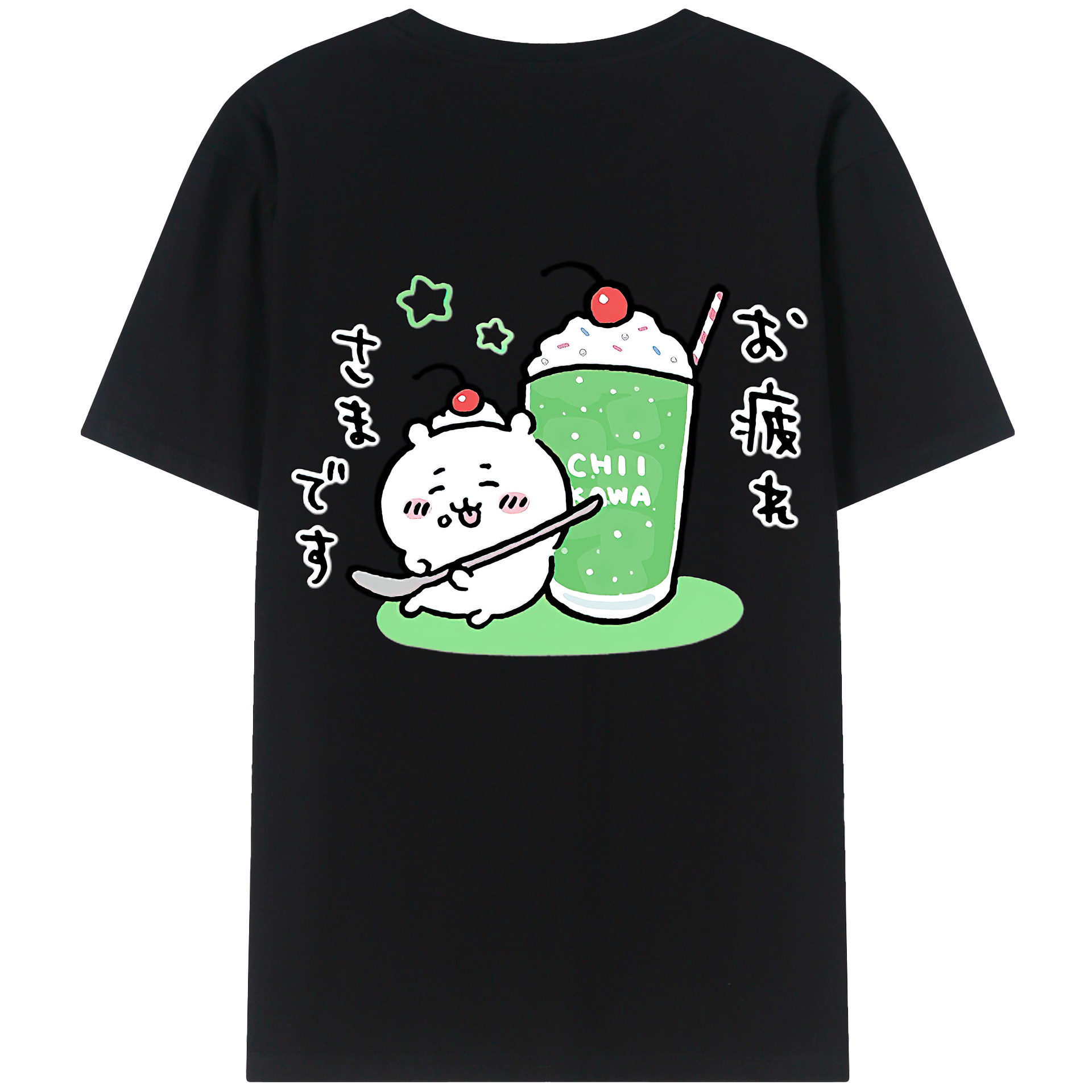 （画像用） ちいかわ ちいかわ Chii-kawa chiikawa 綿100％半袖Tシャツ（背面プリント）