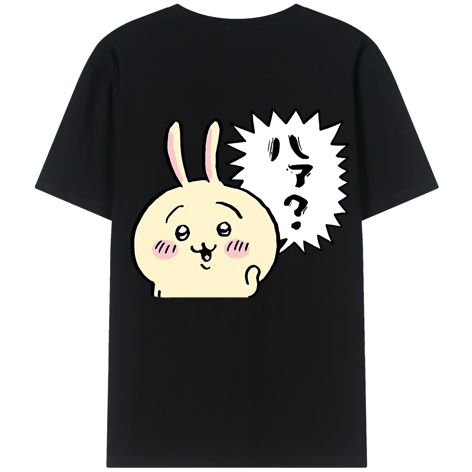（画像用） ちいかわ うさぎ Chii-kawa usagi 綿100％半袖Tシャツ（背面プリント）