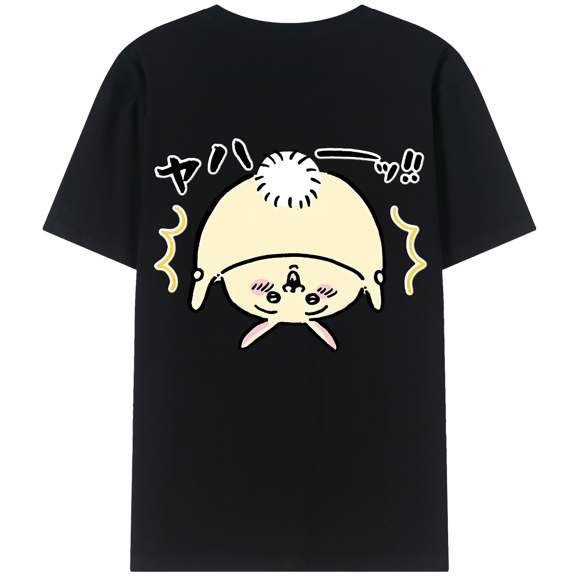 （画像用） ちいかわ うさぎ Chii-kawa usagi 綿100％半袖Tシャツ（背面プリント）