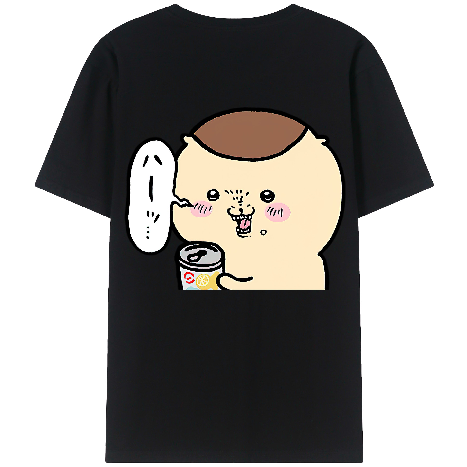 （画像用） ちいかわ くりまんじゅう Chii-kawa kuri manjū 綿100％半袖Tシャツ（背面プリント）
