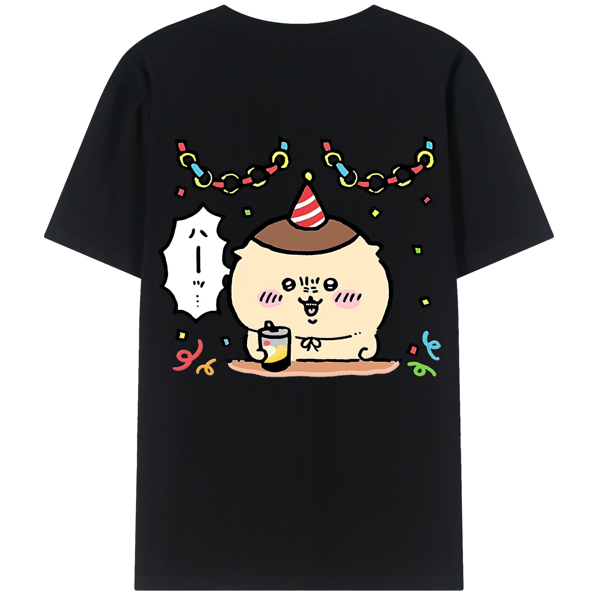 （画像用） ちいかわ くりまんじゅう Chii-kawa kuri manjū 綿100％半袖Tシャツ（背面プリント）
