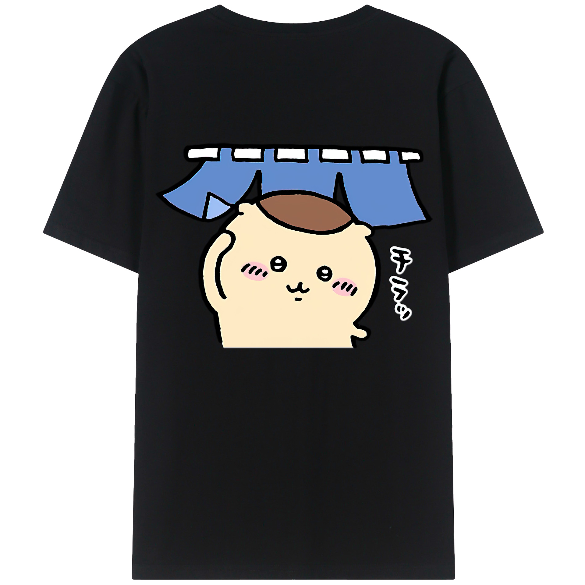 （画像用） ちいかわ くりまんじゅう Chii-kawa kuri manjū 綿100％半袖Tシャツ（背面プリント）